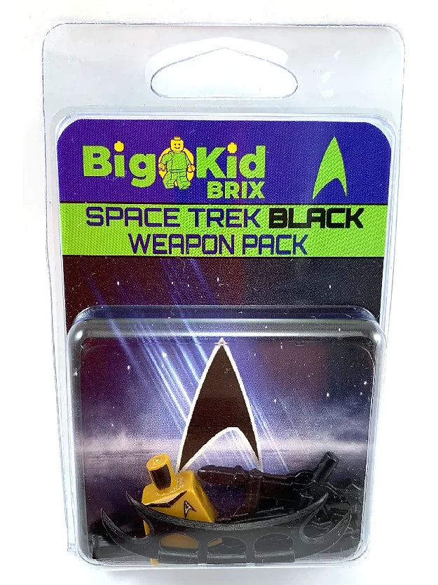 Big Kid Brix Custom LEGO® Minifigure Accessories – Space Trek Weapons Pack - Black