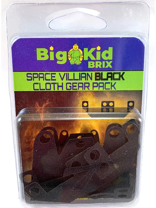 Big Kid Brix Custom LEGO® Minifigure Accessories – Space Villain Cloth Gear Pack - Black