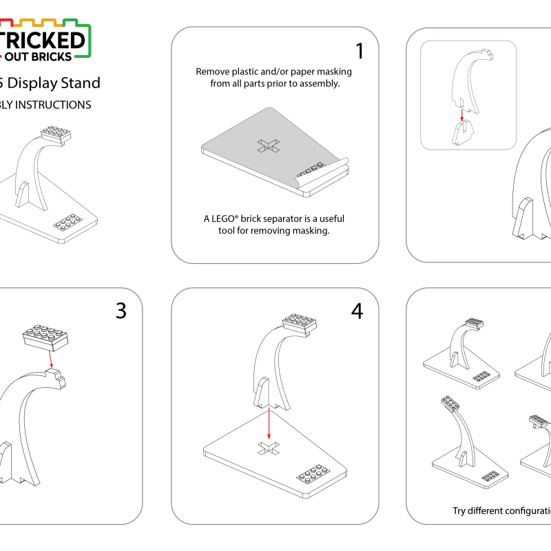 LEGO® Display – Tricked Out Bricks Classic 15 Stand Black