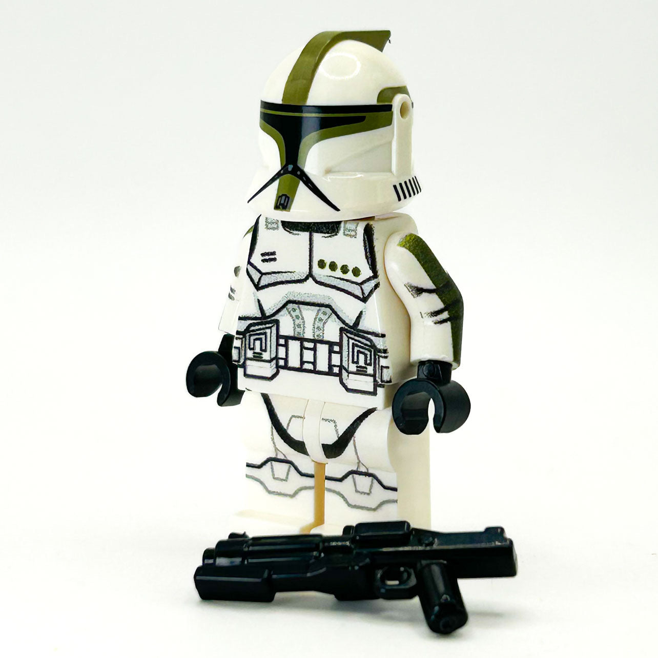 Custom Olive Clone Trooper (Olive, P1) Minifig made using LEGO parts - B3 Customs