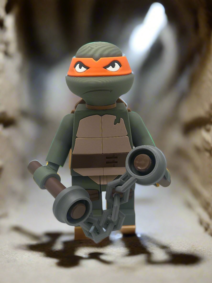 LEGO-inspired TMNT Michelangelo Display Figure Collectible