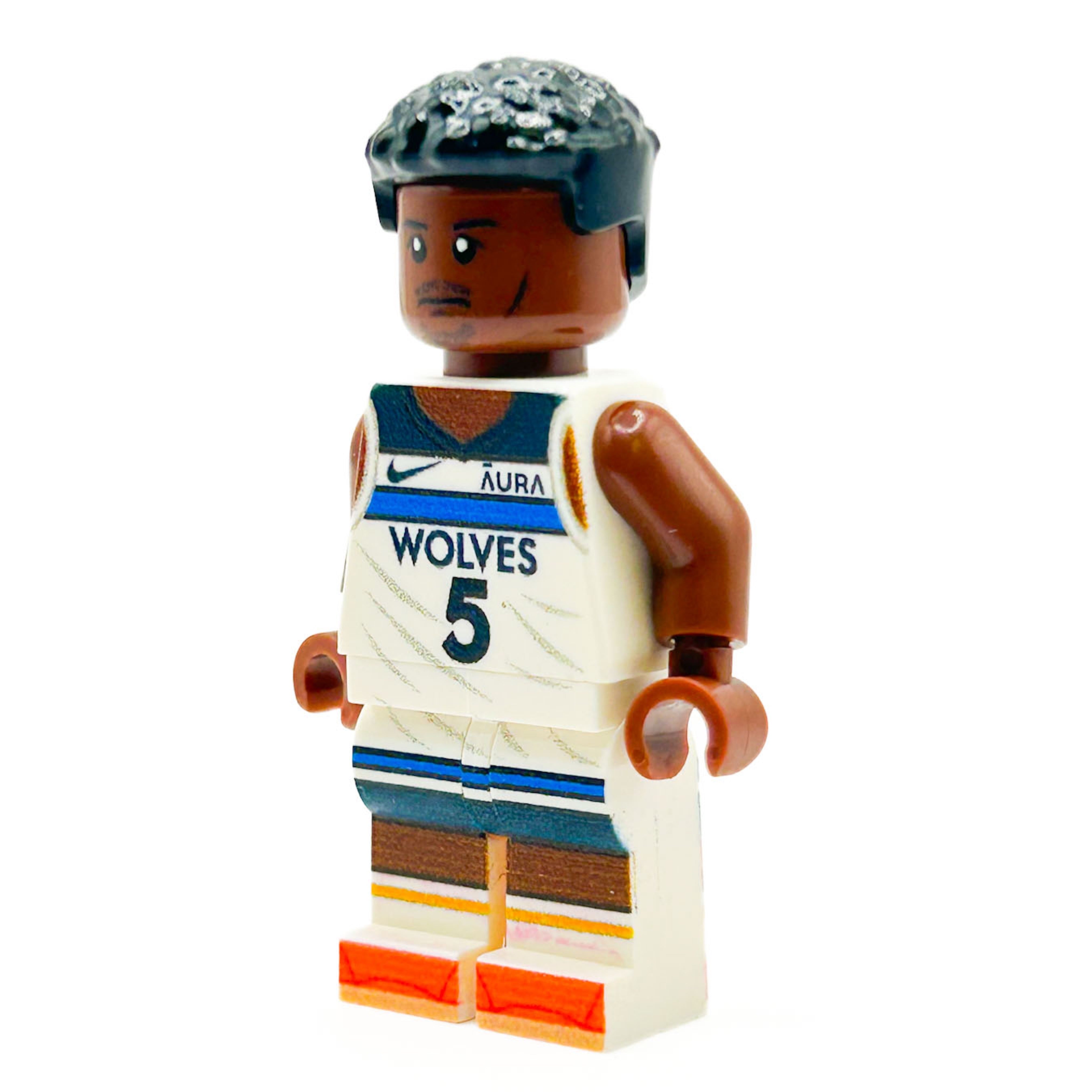 Ant Edwards #5 Basketball Player Minifig made using LEGO parts - B3 Customs