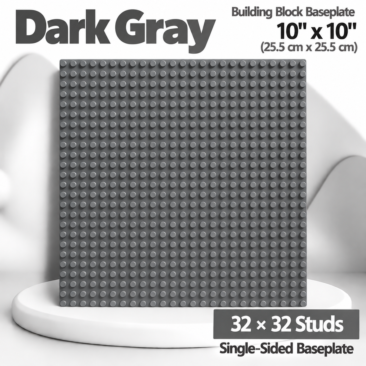 Generic Brick Compatible 32x32 Baseplate – 10" x 10" | 9 Colors Available