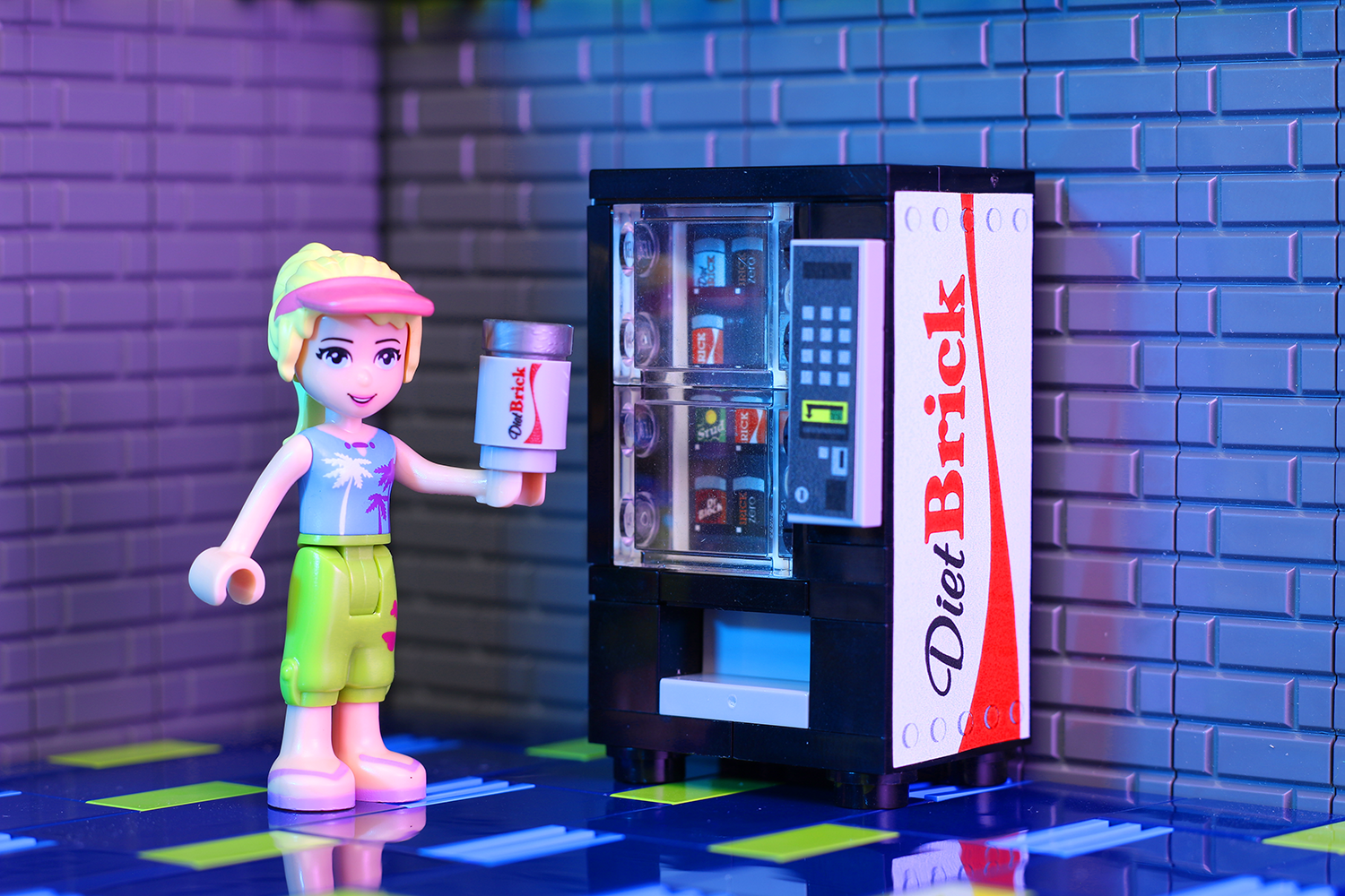 Brickshow Shop Diet Brick - B3 Customs Soda Vending Machine made using LEGO parts Building Kit