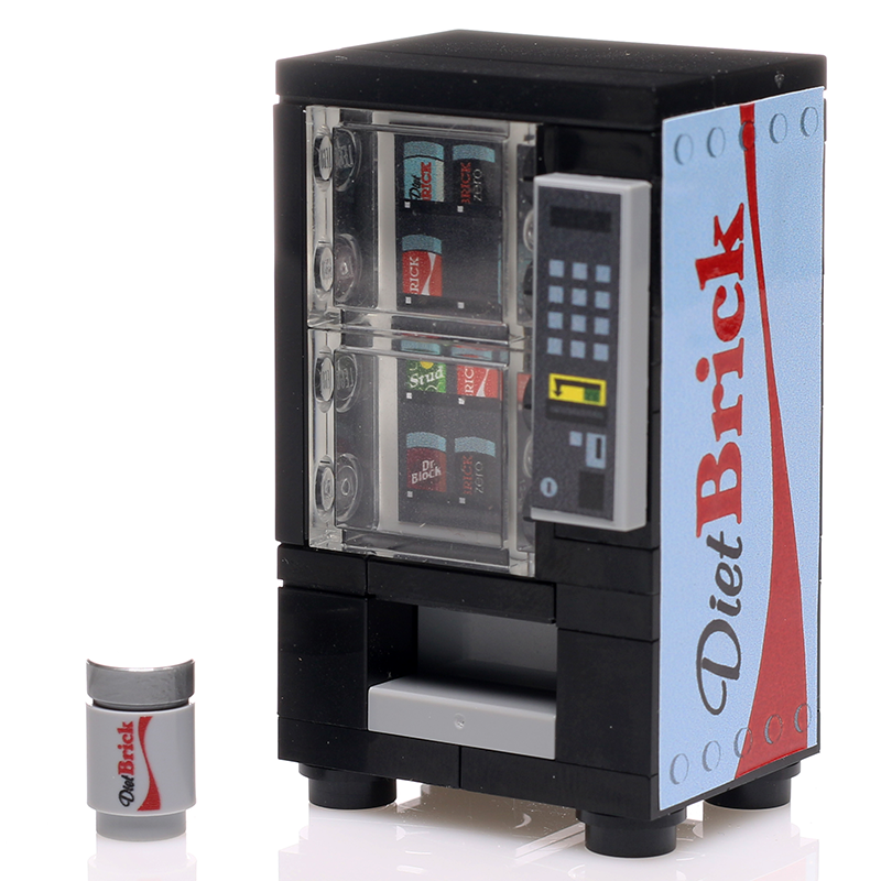 Brickshow Shop Diet Brick - B3 Customs Soda Vending Machine made using LEGO parts Building Kit