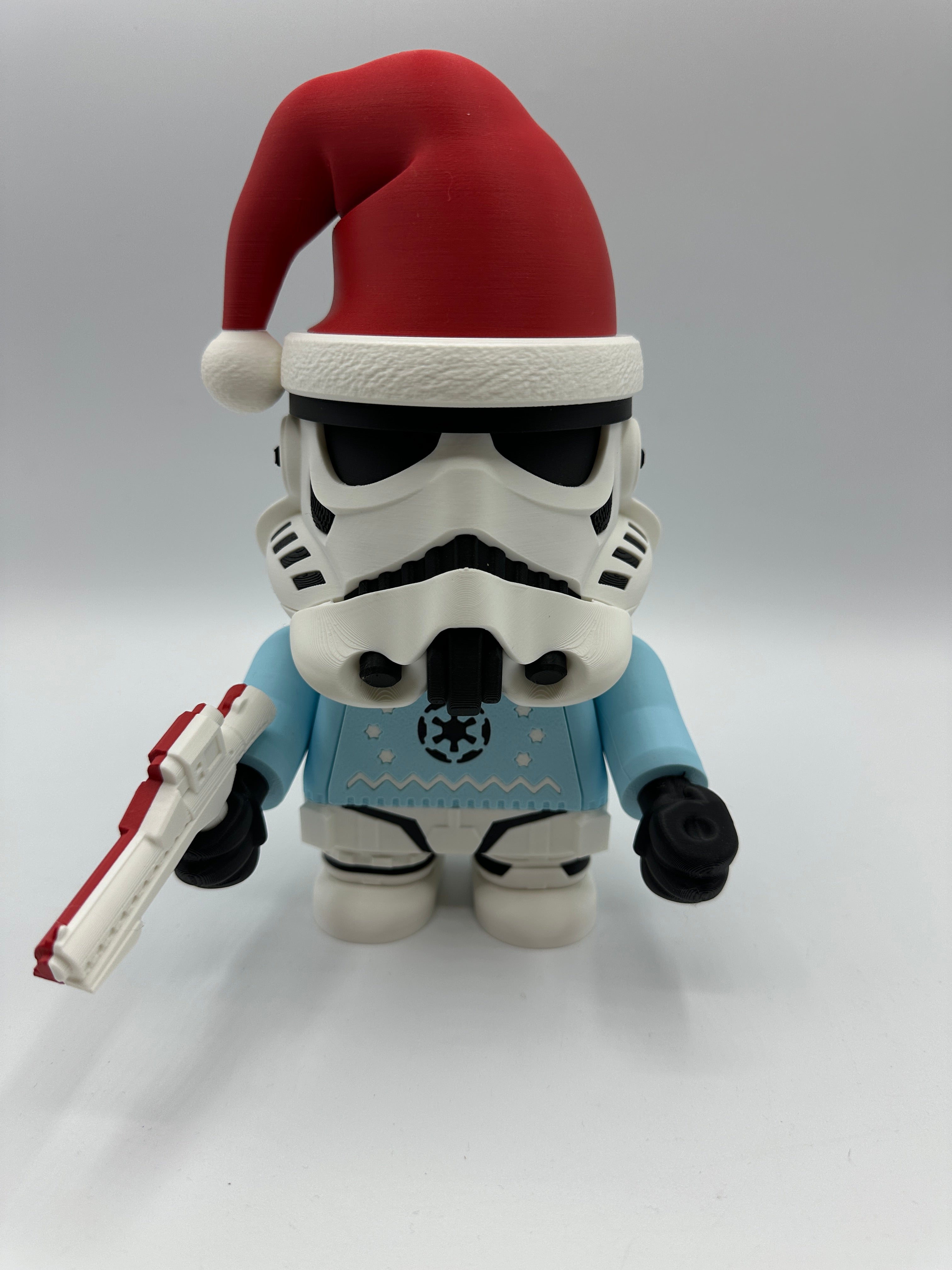 LEGO-inspired Holiday Star Wars Stormtrooper Medium Scale 6"- 8" Chunk Display Figure Collectible