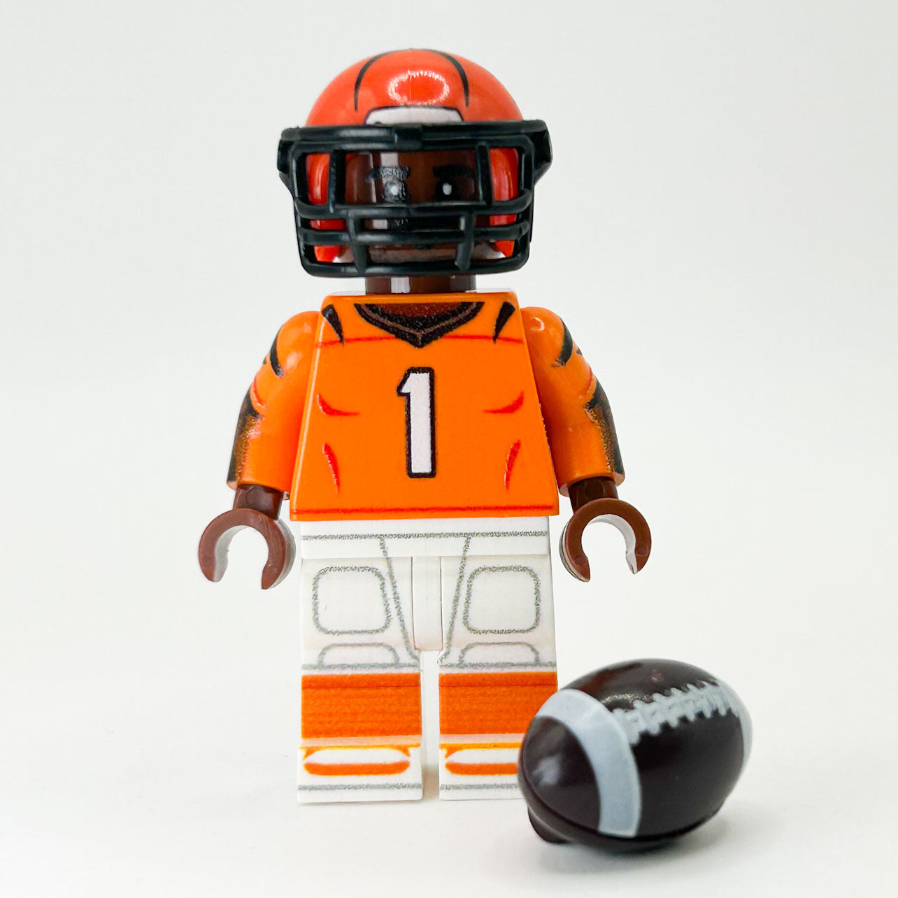 Brickshow Shop Custom LEGO® Minifigure – #1 WR Bengals Football Player - B3 Customs Collectible