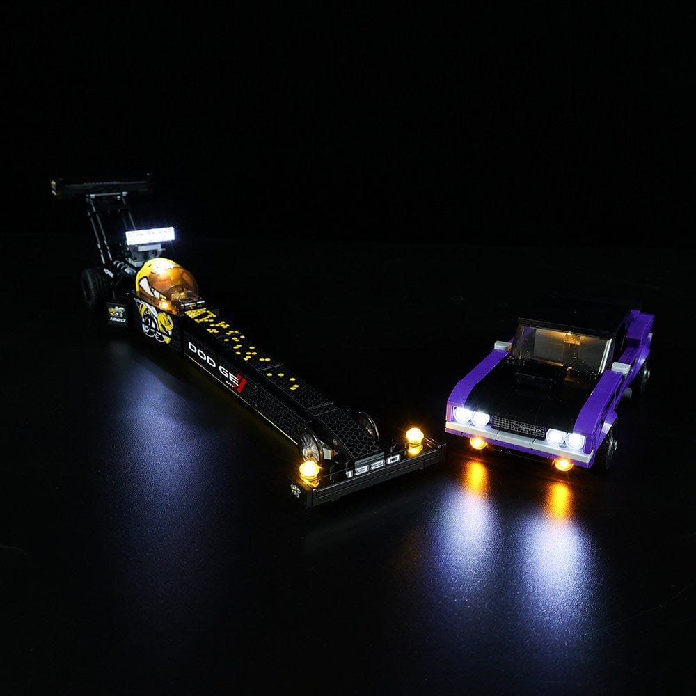LEGO Light Kit for Mopar Dodge SRT Top Fuel Dragster and 1970 Dodge Challenger T/A 76904