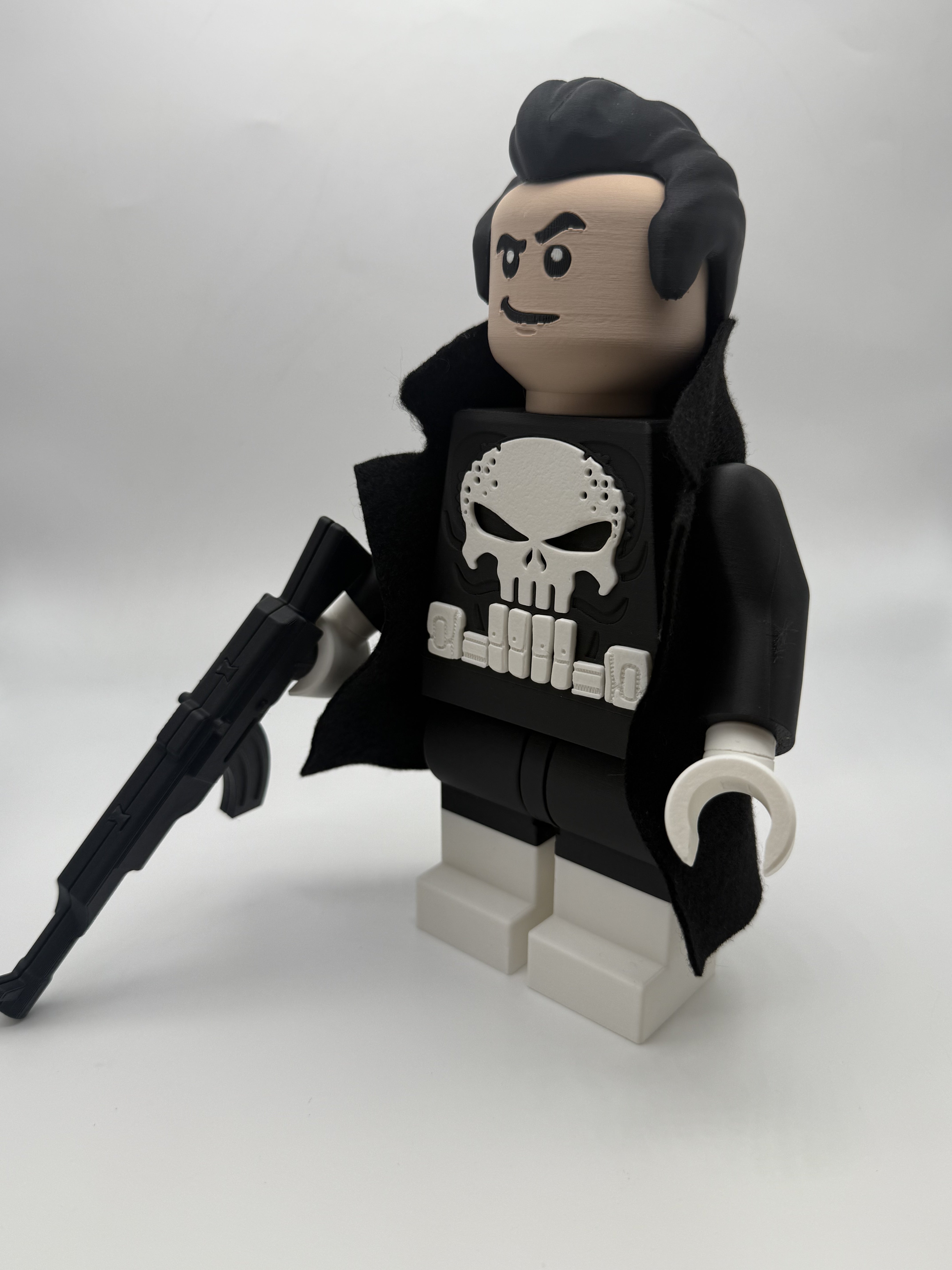 LEGO-inspired Marvel Punisher Display Figure Collectible