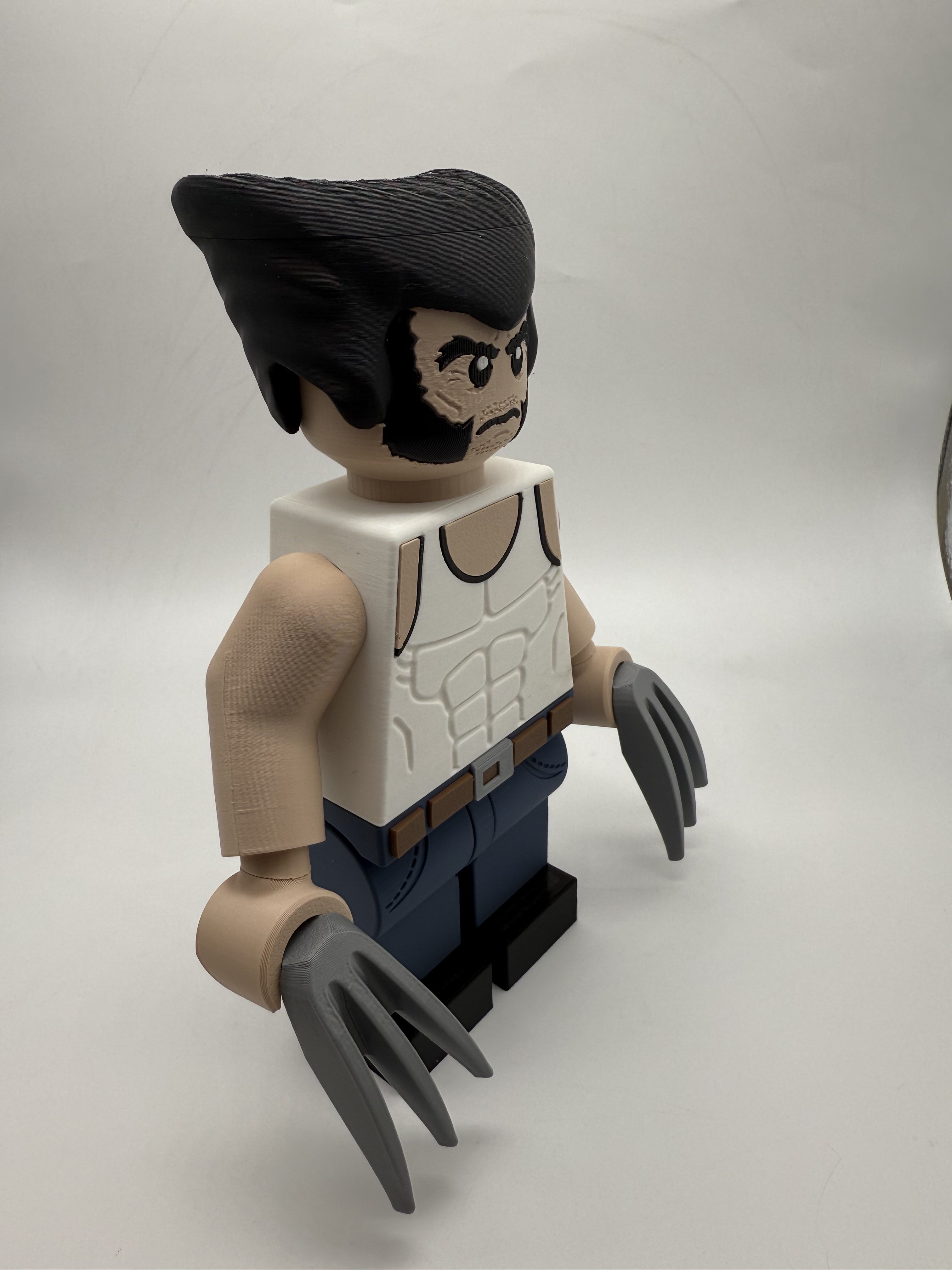 LEGO-inspired Marvel Logan Display Figure Collectible
