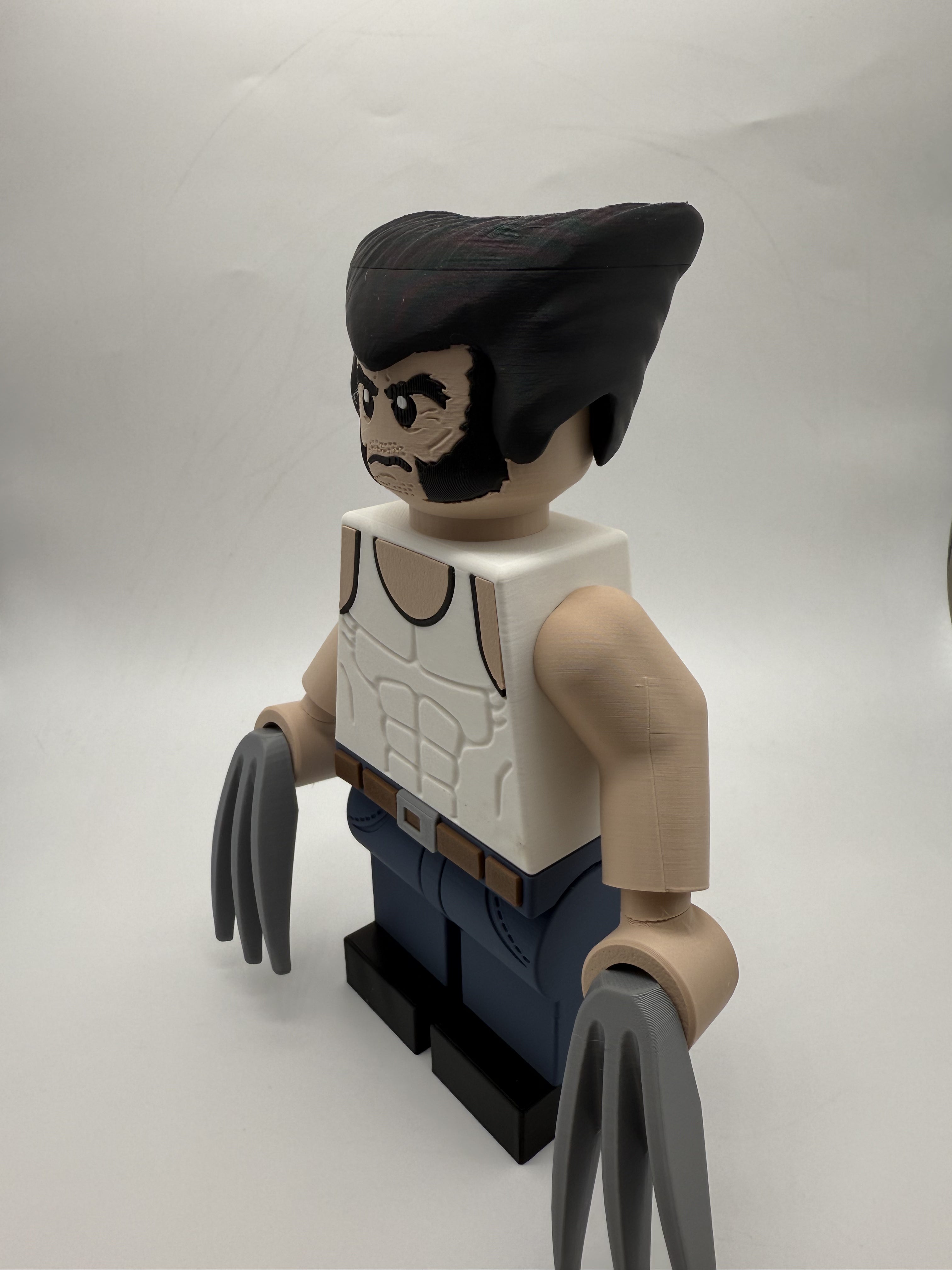 LEGO-inspired Marvel Logan Display Figure Collectible