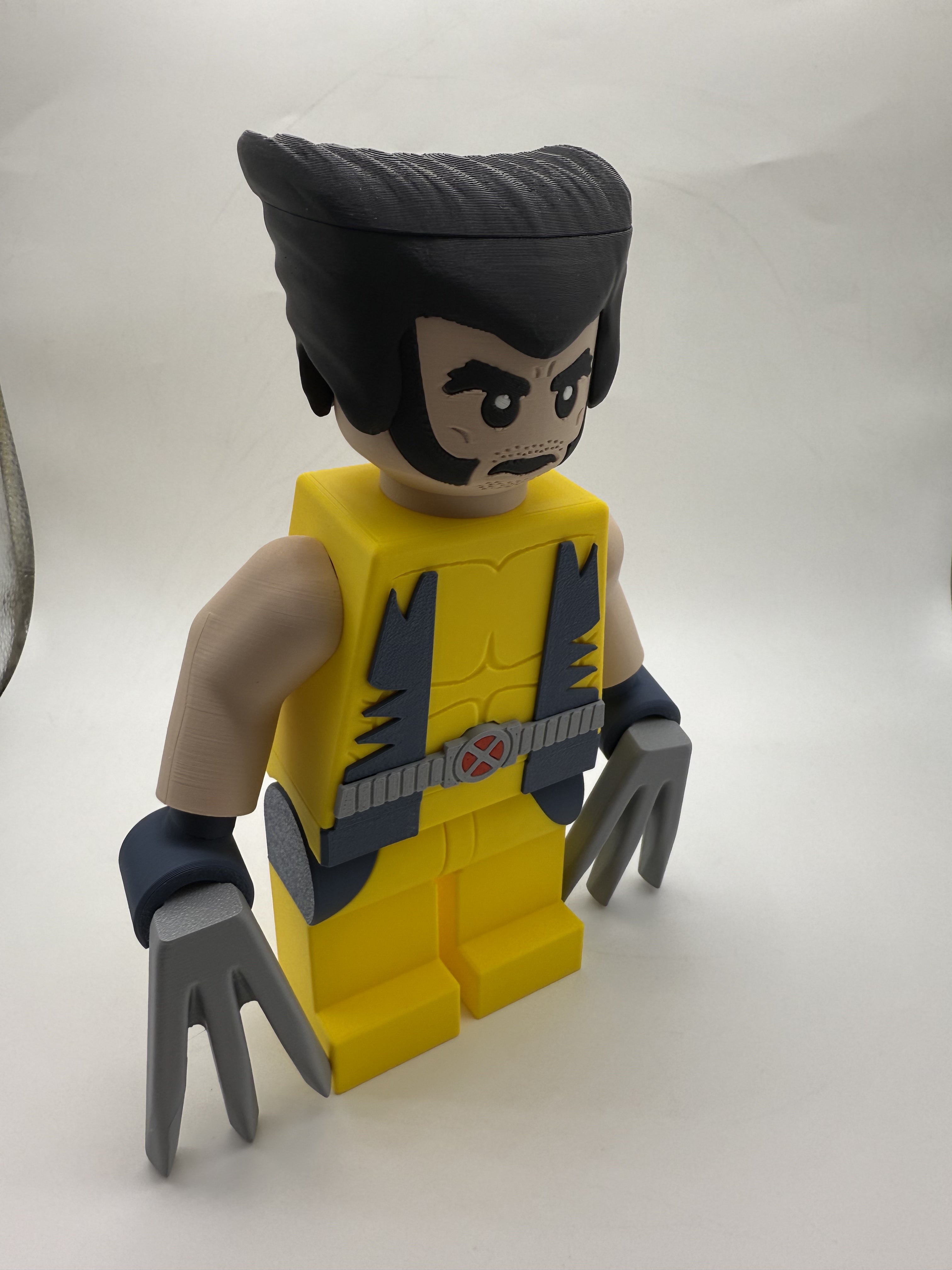 LEGO-inspired Marvel Wolverine Display Figure Collectible