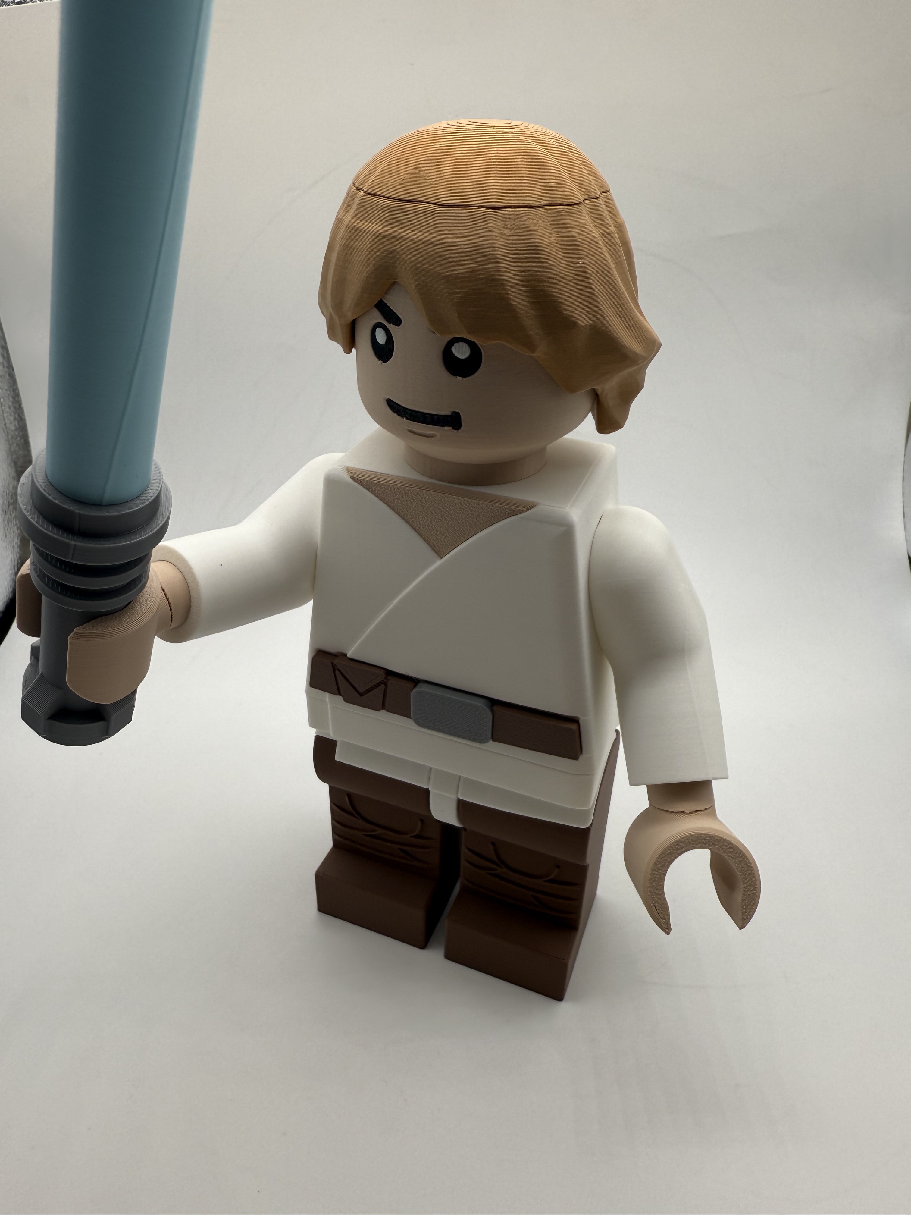 LEGO-inspired Star Wars Luke Skywalker Display Figure Collectible