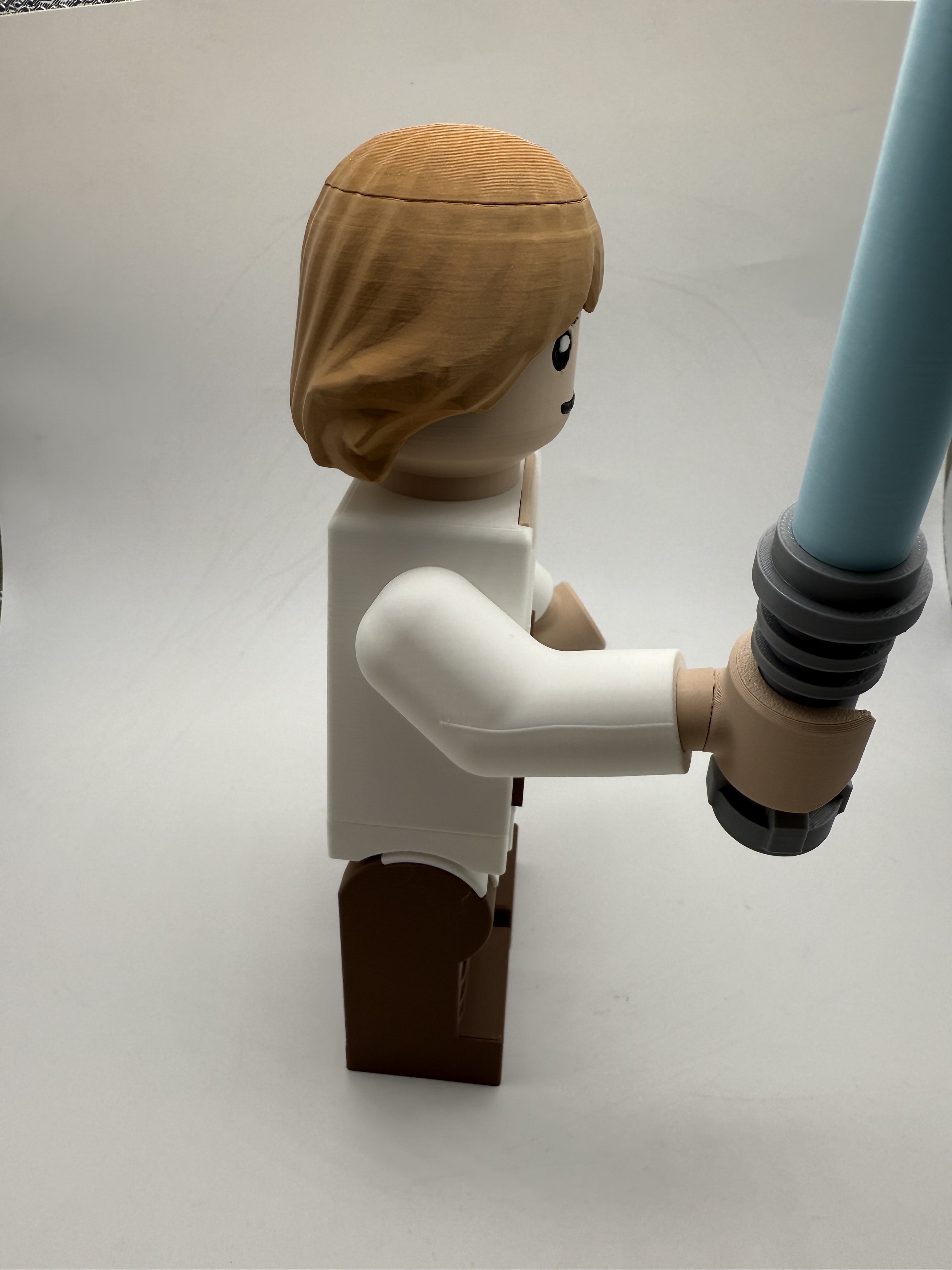 LEGO-inspired Star Wars Luke Skywalker Display Figure Collectible