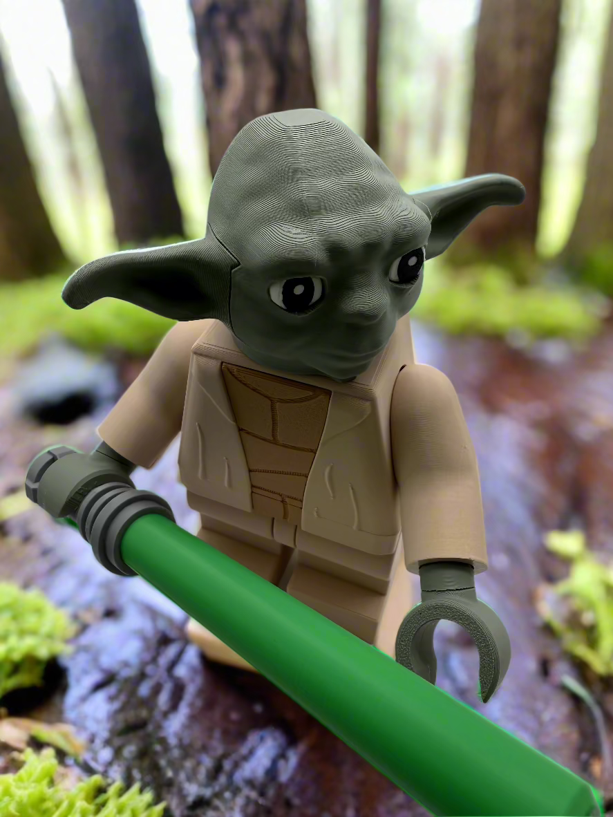 LEGO-inspired Star Wars Yoda Display Figure Collectible