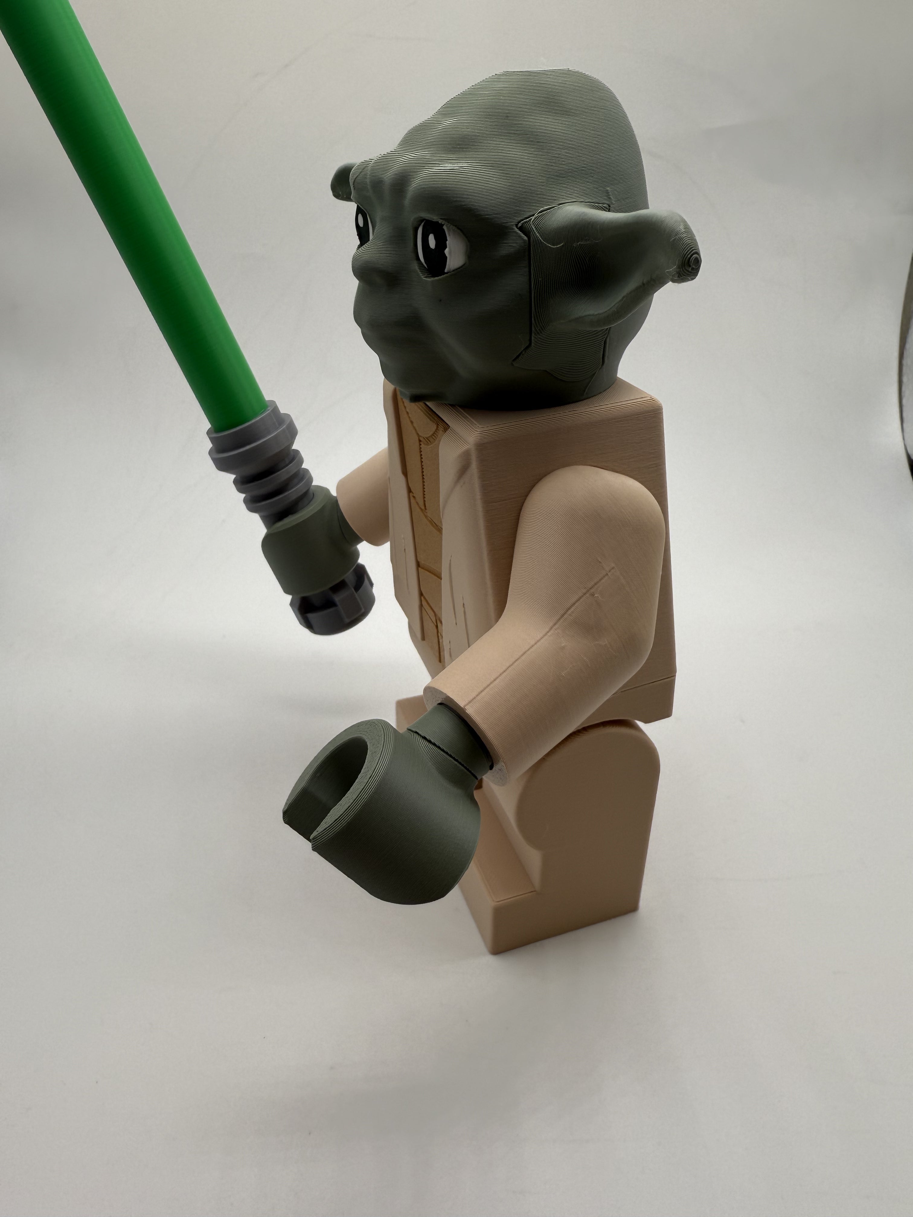LEGO-inspired Star Wars Yoda Display Figure Collectible