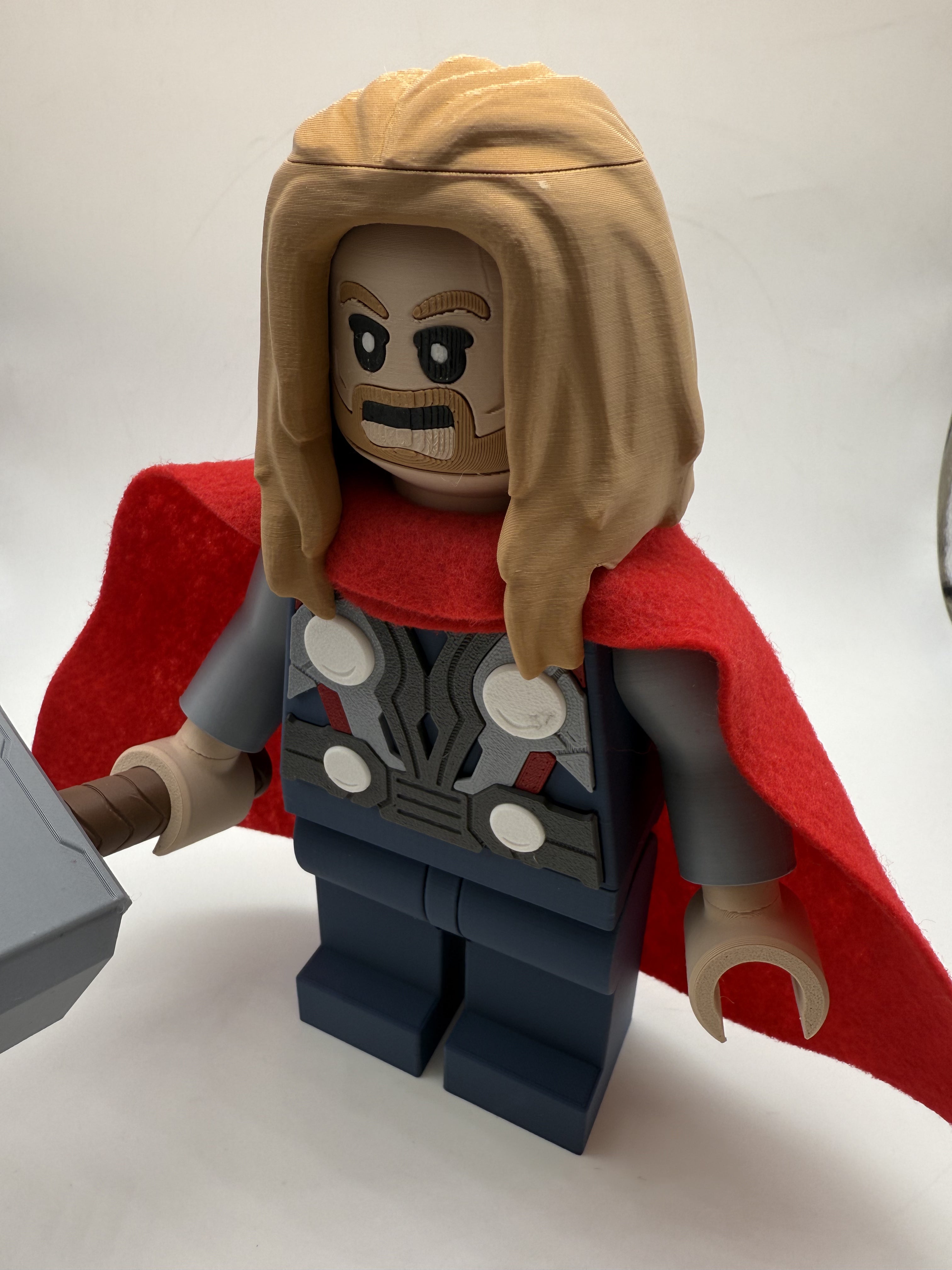 LEGO-inspired Marvel Thor Display Figure Collectible