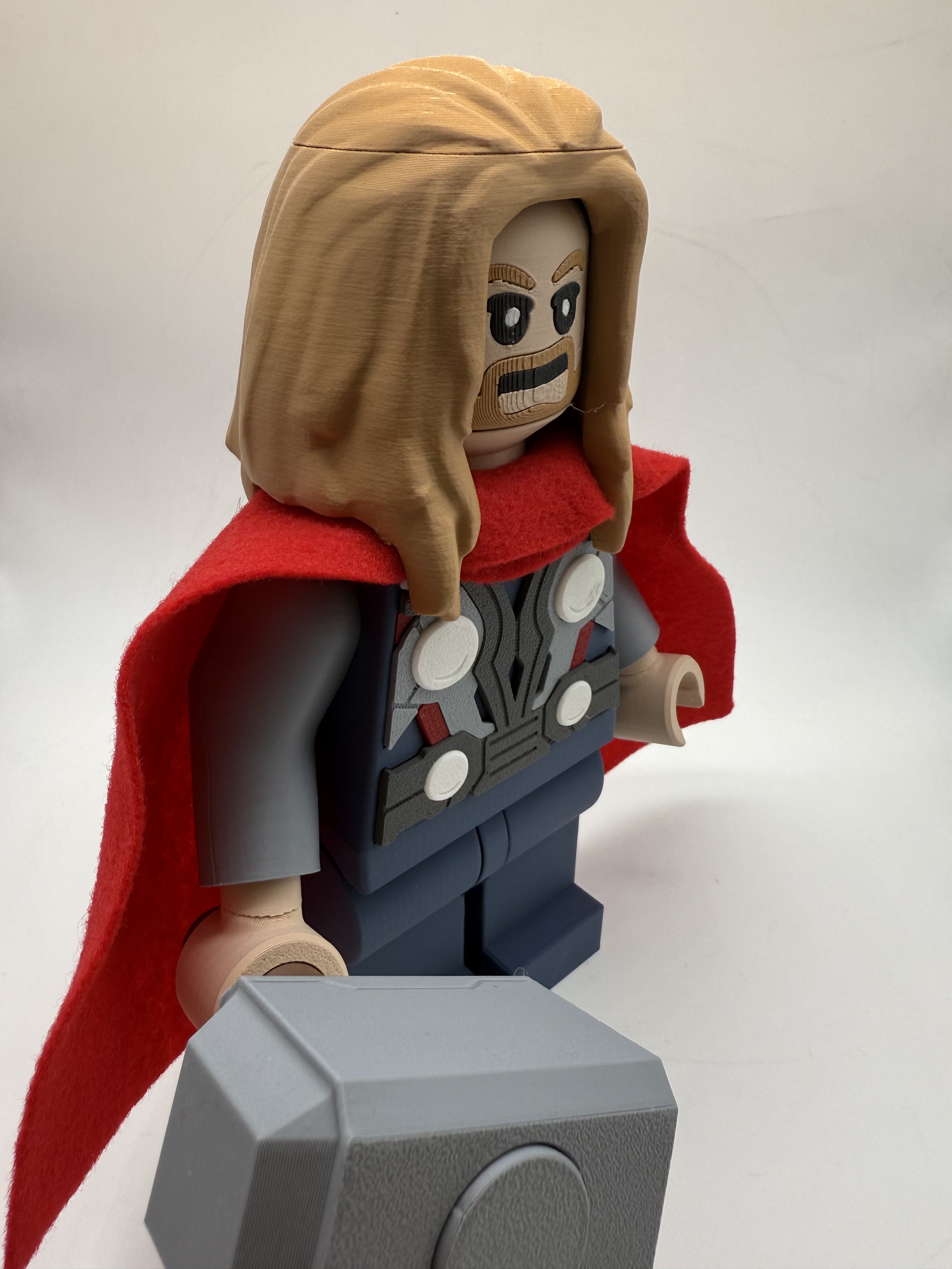 LEGO-inspired Marvel Thor Display Figure Collectible