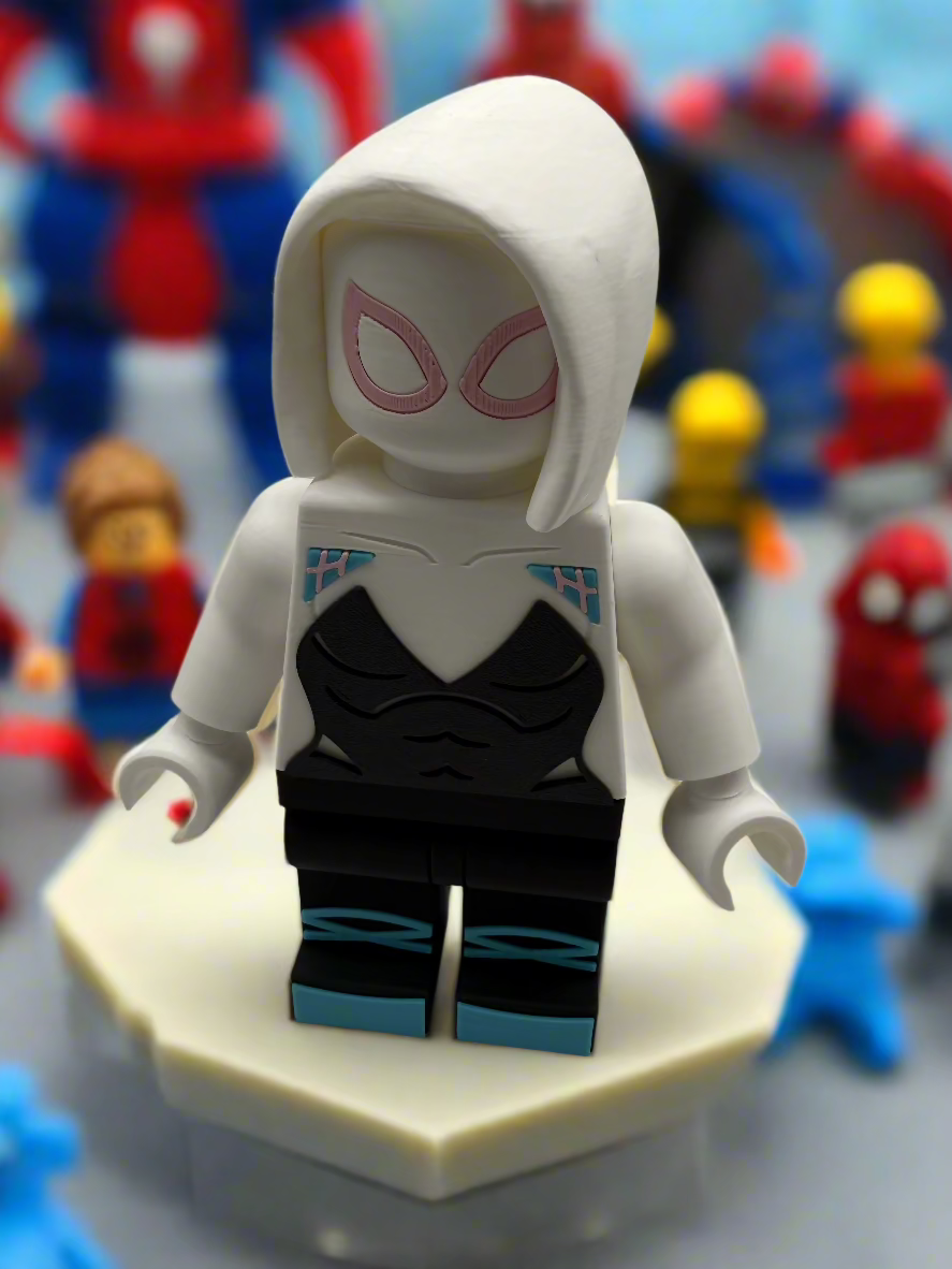LEGO-inspired Marvel Spider Gwen Display Figure Collectible