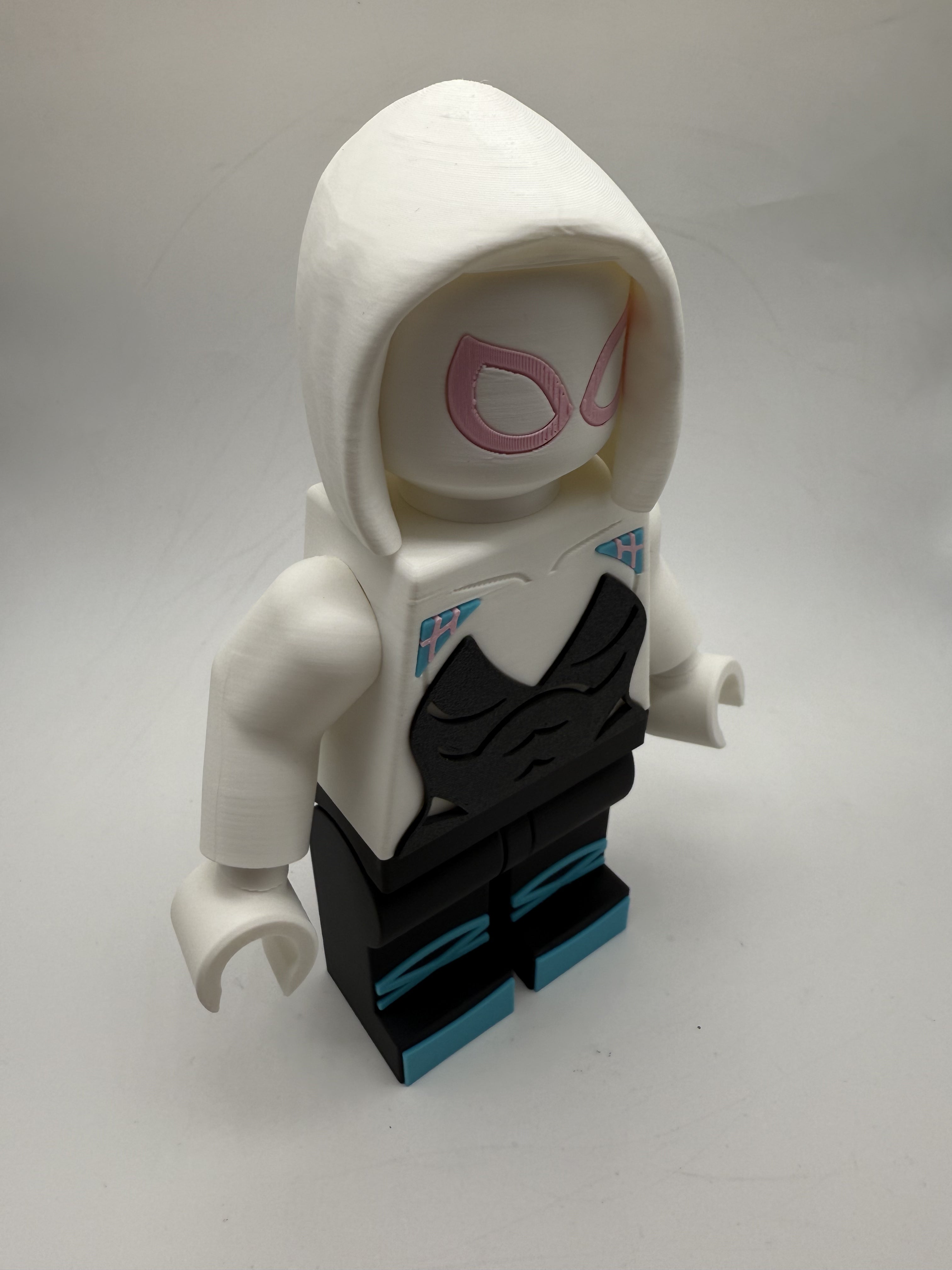 LEGO-inspired Marvel Spider Gwen Display Figure Collectible