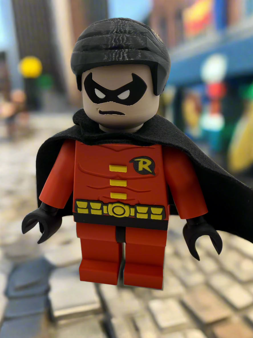 LEGO-inspired DC Robin (Red/Black) Display Figure Collectible