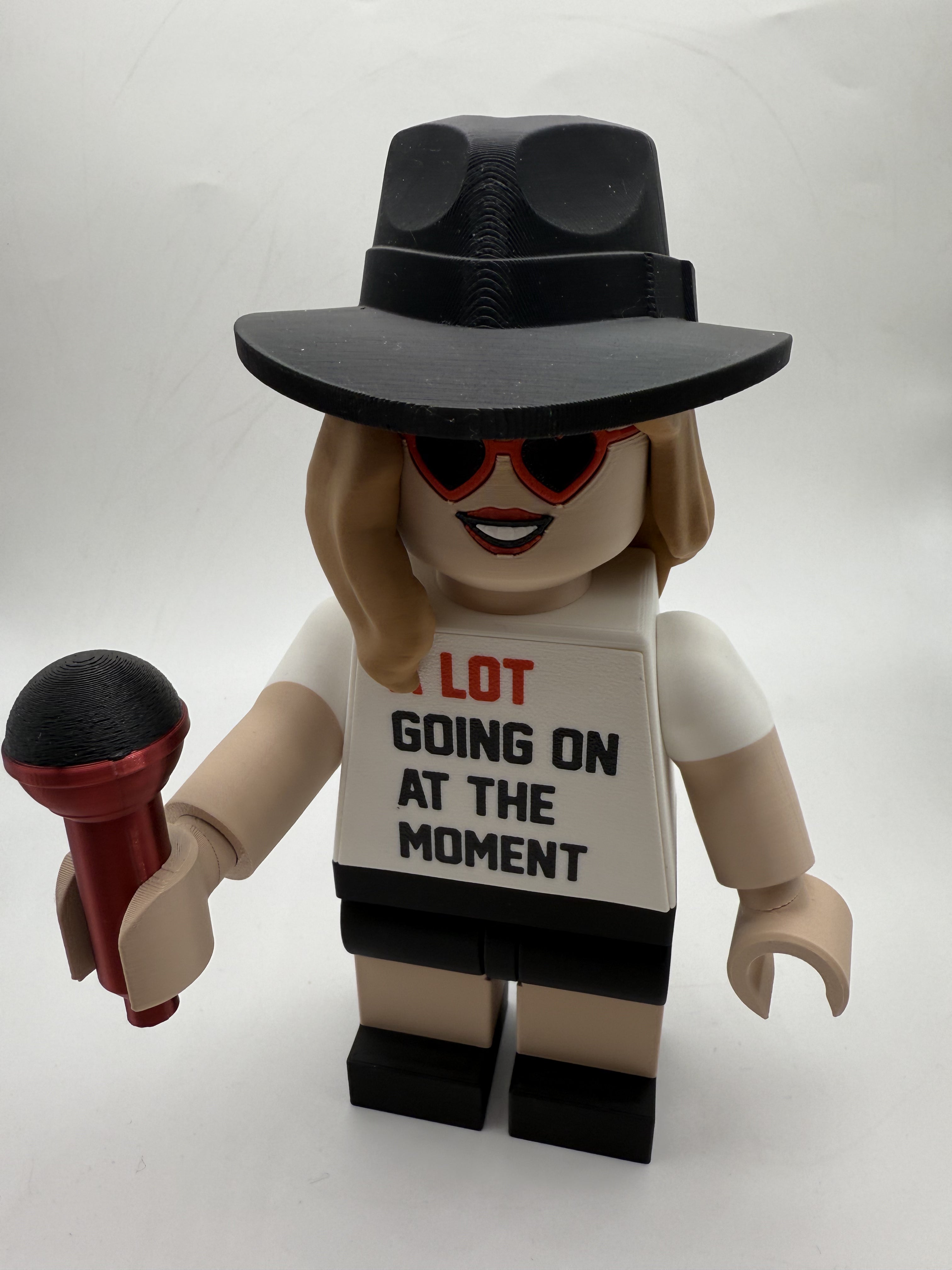 LEGO-inspired Taylor Swift - Red Eras Tour Display Figure Collectible