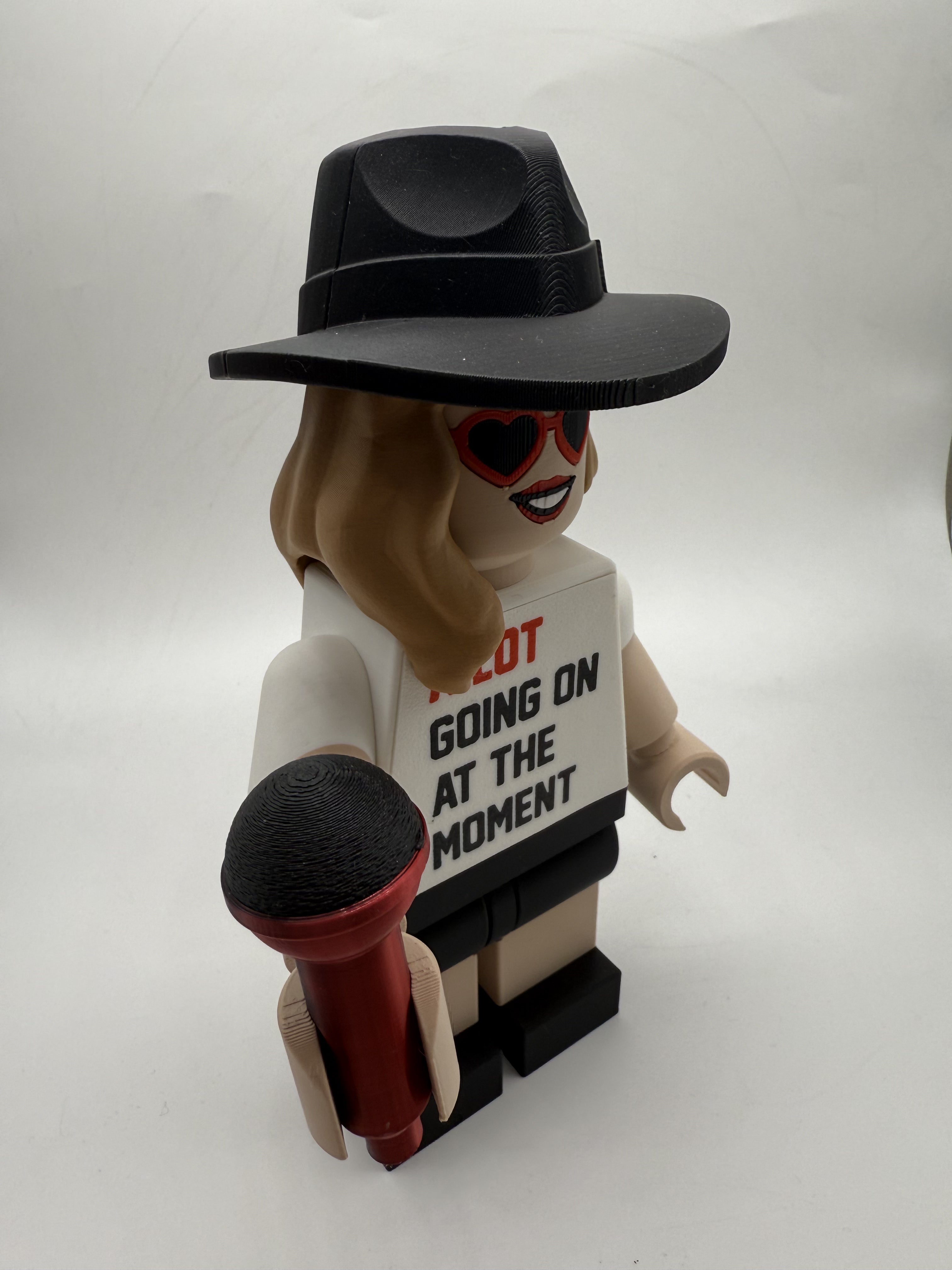LEGO-inspired Taylor Swift - Red Eras Tour Display Figure Collectible