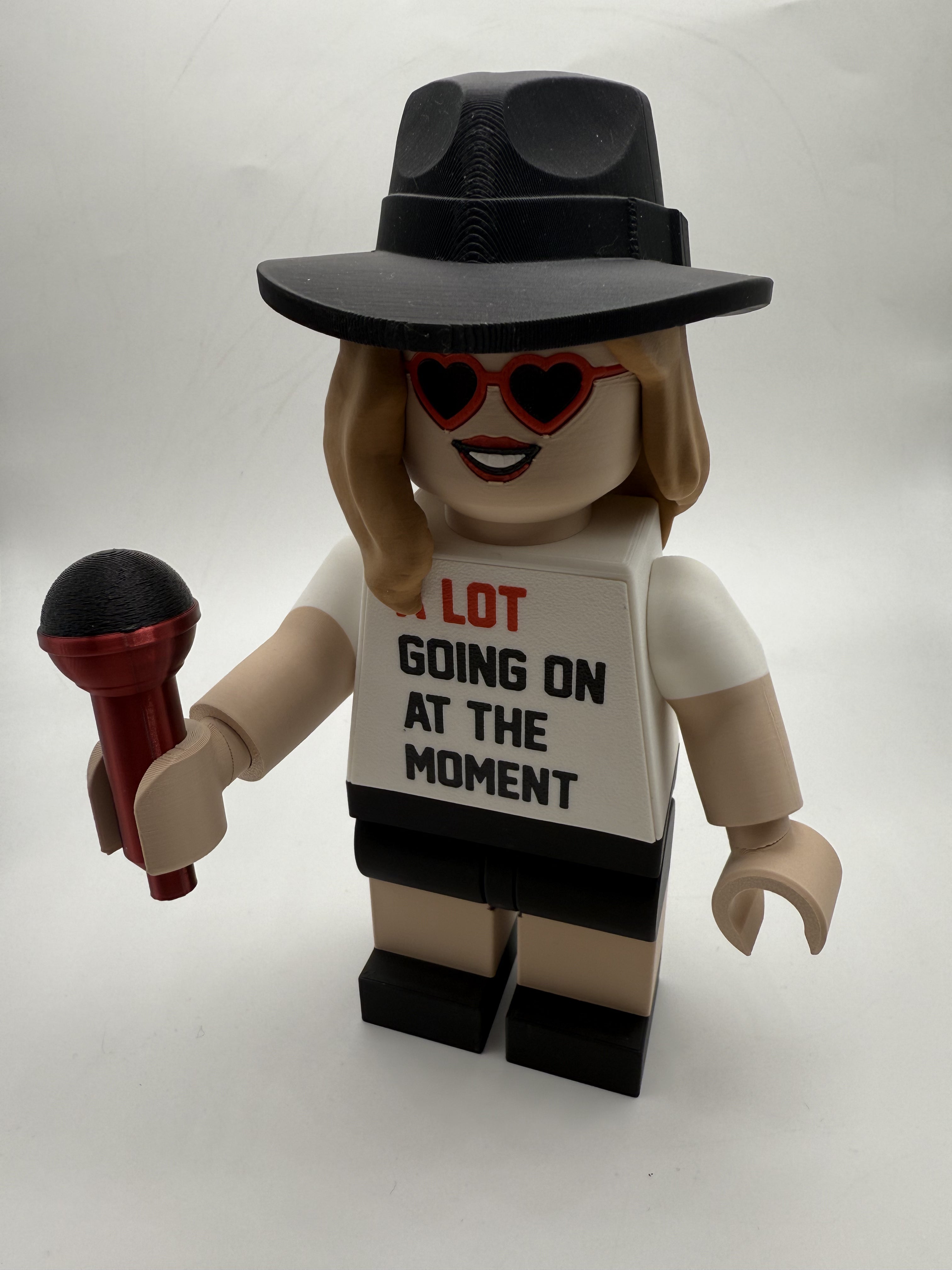 LEGO-inspired Taylor Swift - Red Eras Tour Display Figure Collectible