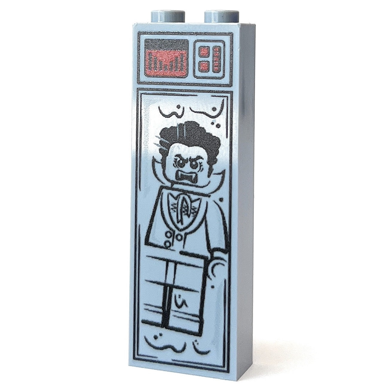 Brickshow Shop Dracula (Halloween) in Carbonite (1x2x5 Brick) - B3 Customs Building Kit