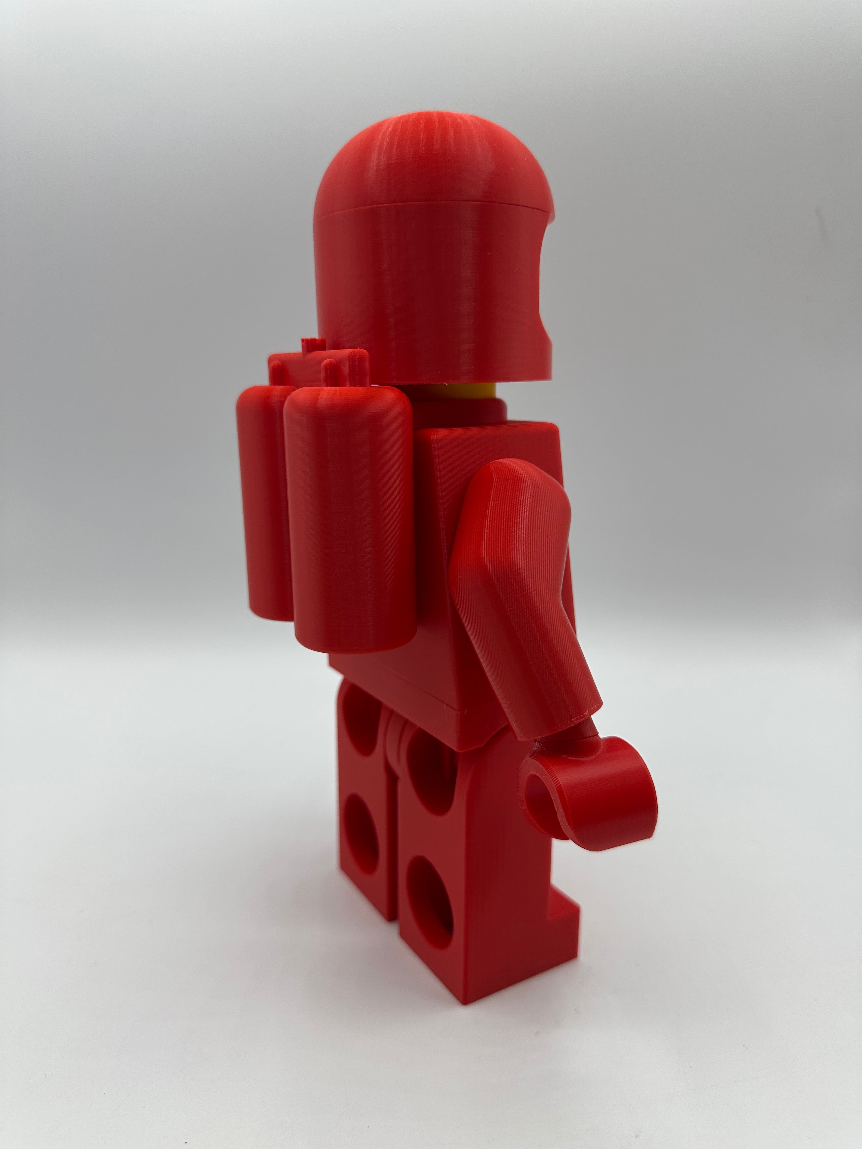 3D Printed Classic Space - Red with Air Tanks Large Scale 8.5"- 9.5" Minifigure