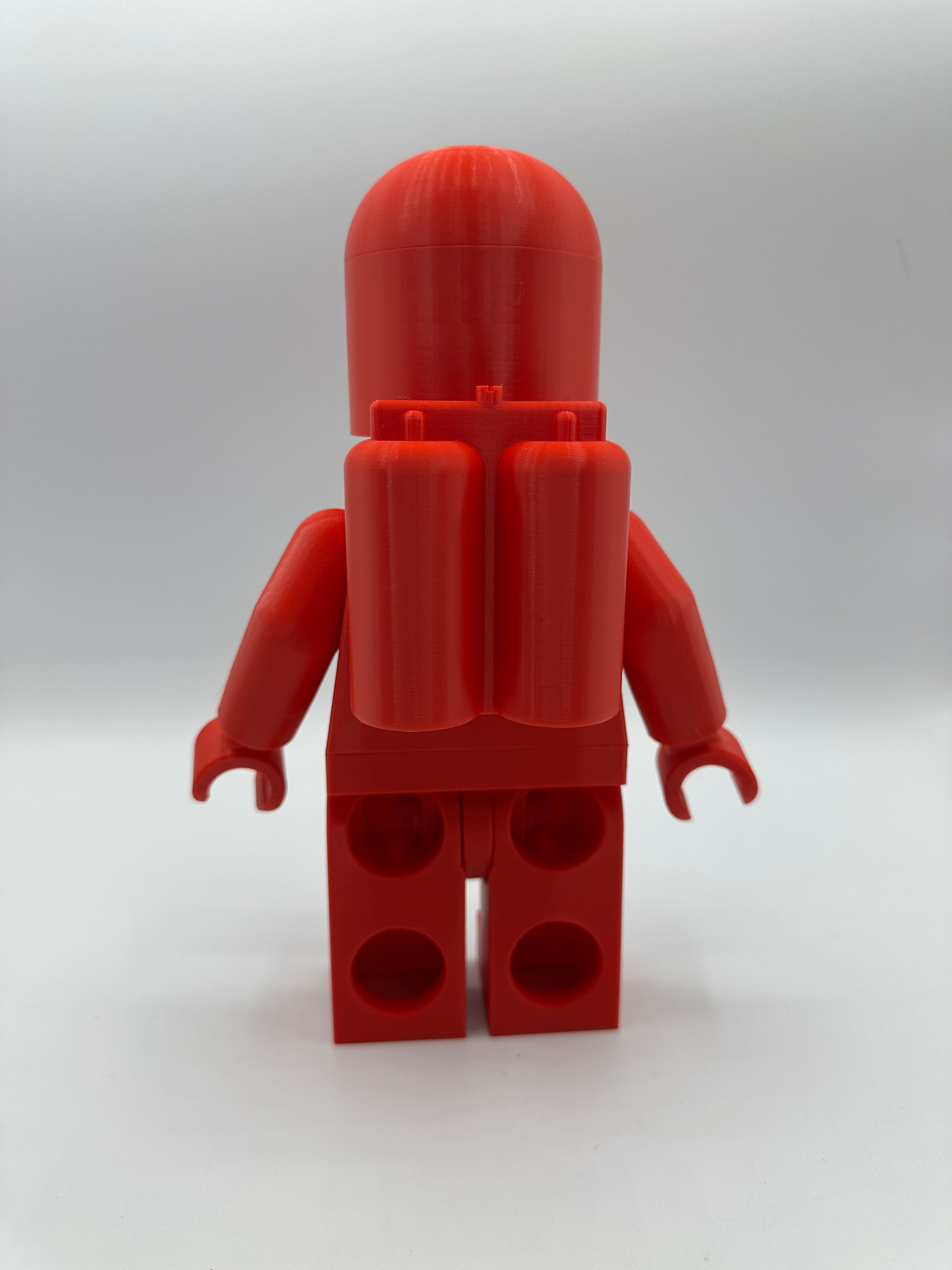 3D Printed Classic Space - Red with Air Tanks Large Scale 8.5"- 9.5" Minifigure