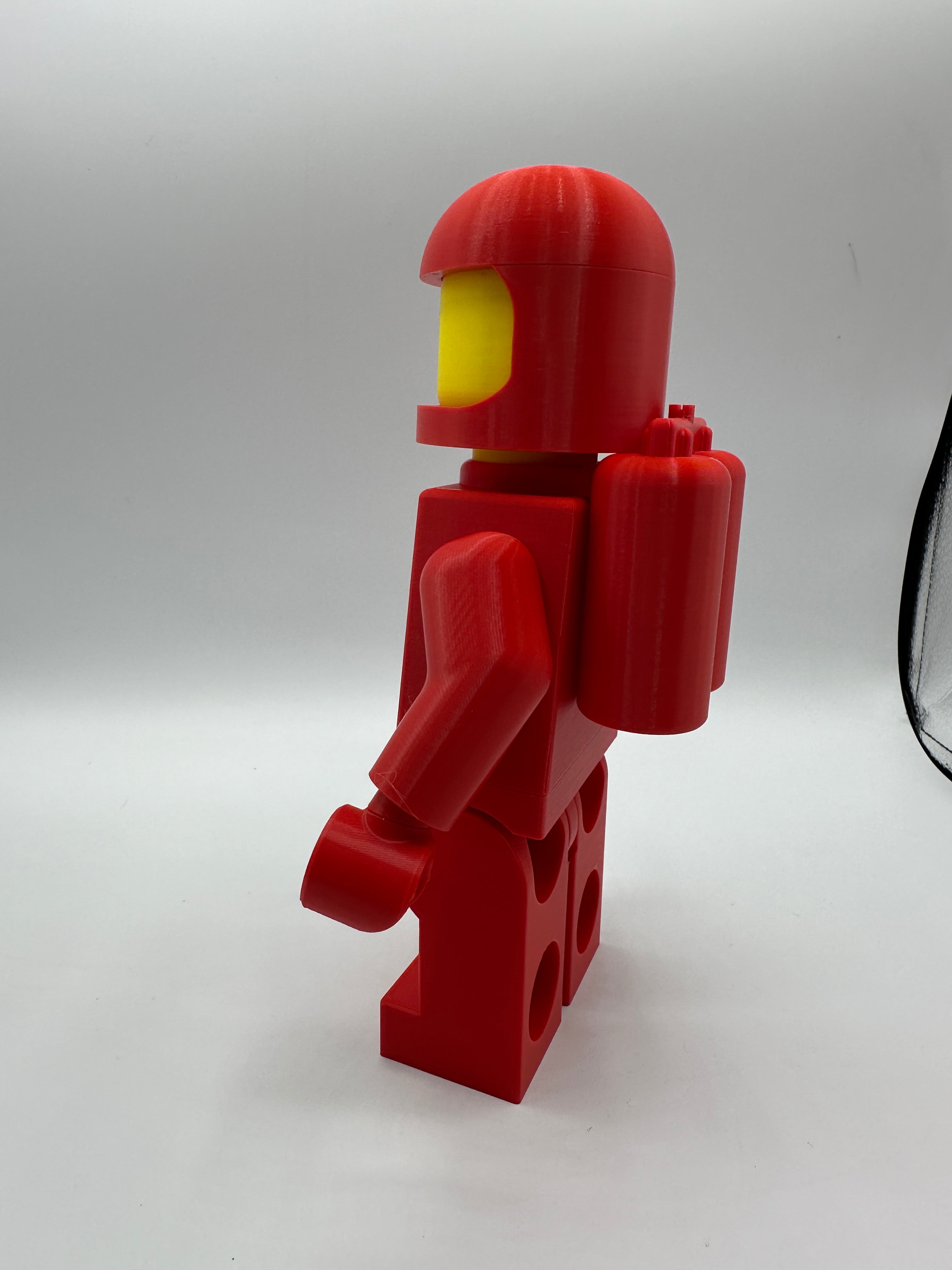 3D Printed Classic Space - Red with Air Tanks Large Scale 8.5"- 9.5" Minifigure