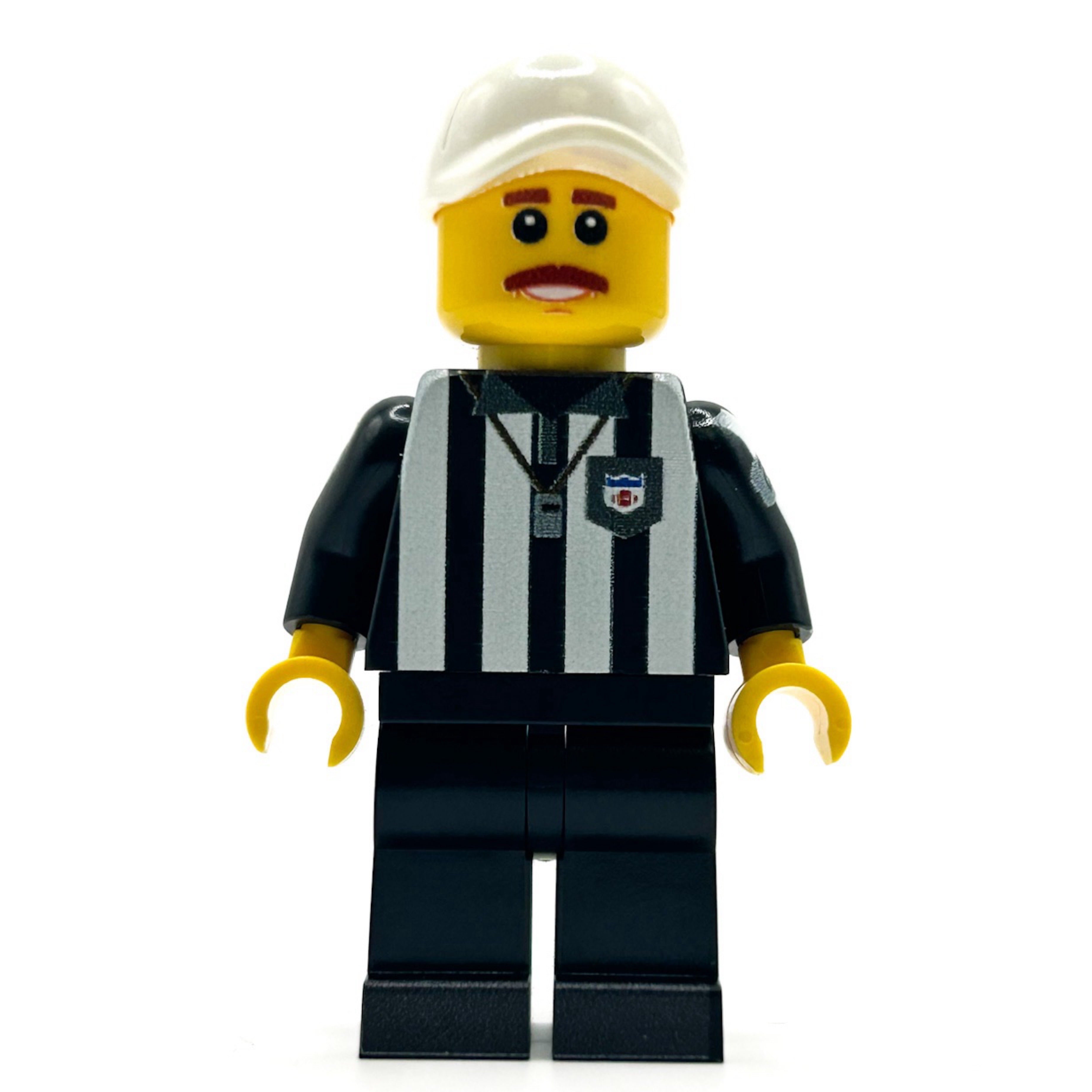 Brickshow Shop Custom LEGO® Minifigure – Football Referee Custom made with LEGO parts - B3 Customs Collectible