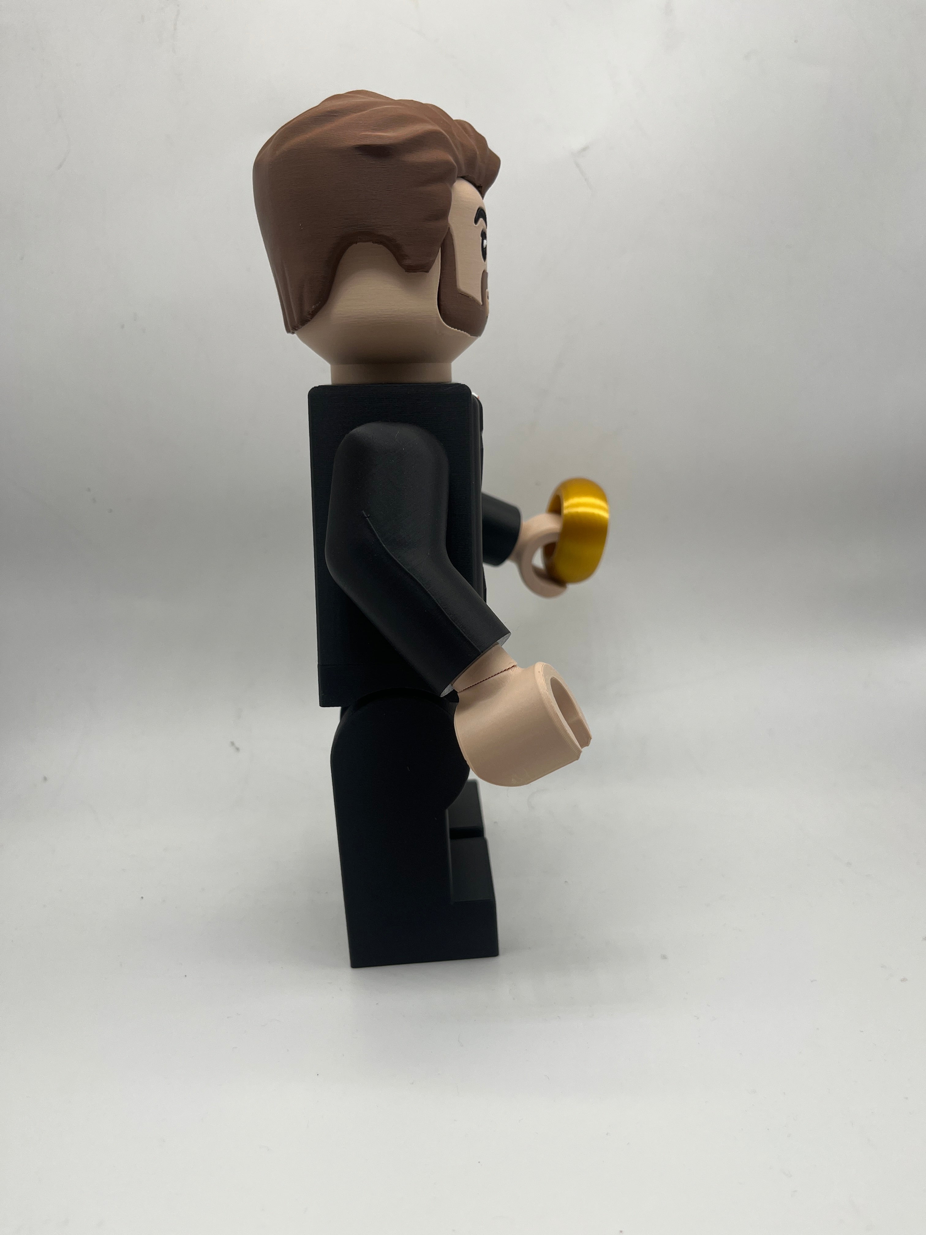 LEGO-inspired Wedding Groom Display Figure Collectible