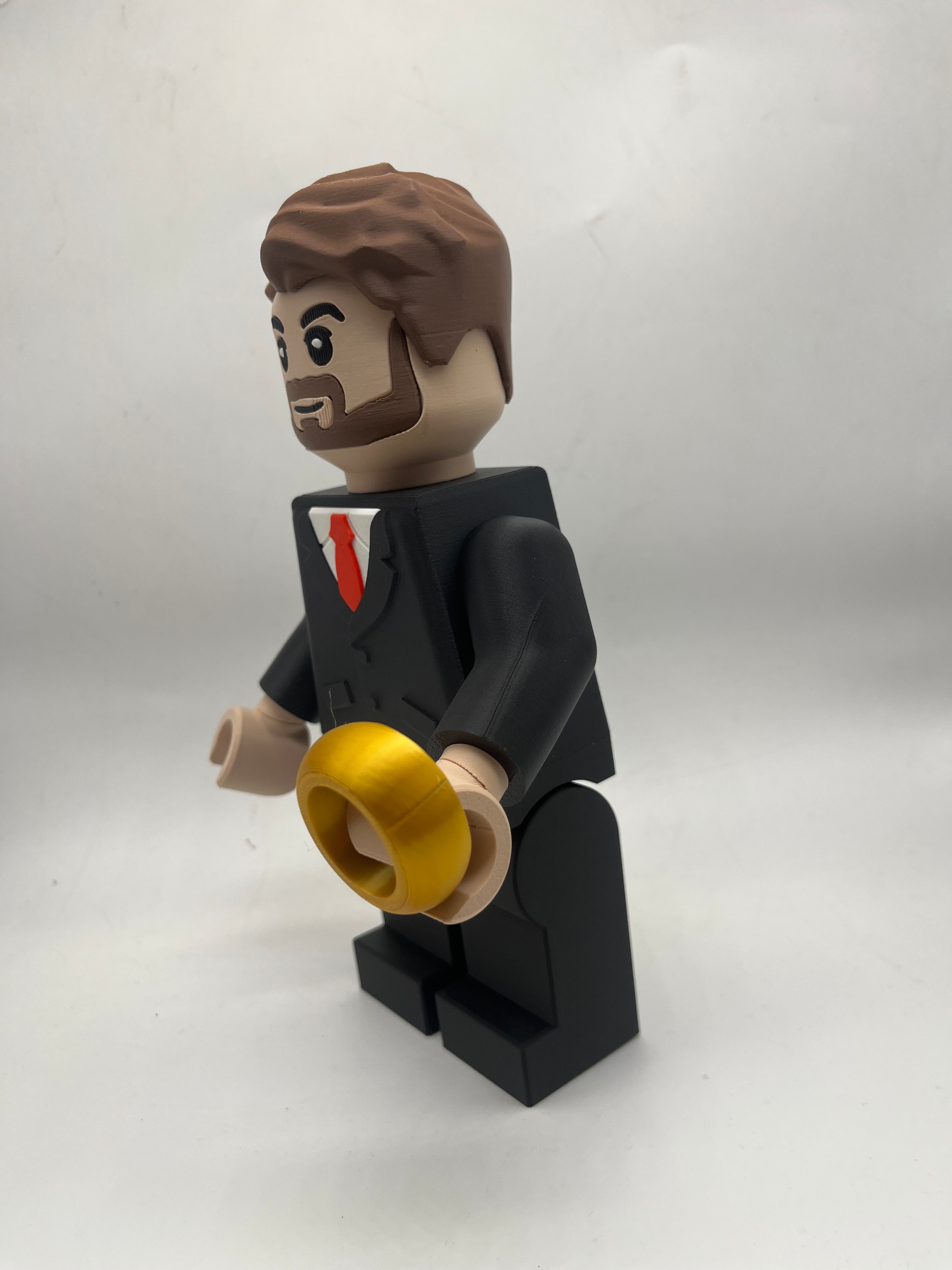 LEGO-inspired Wedding Groom Display Figure Collectible