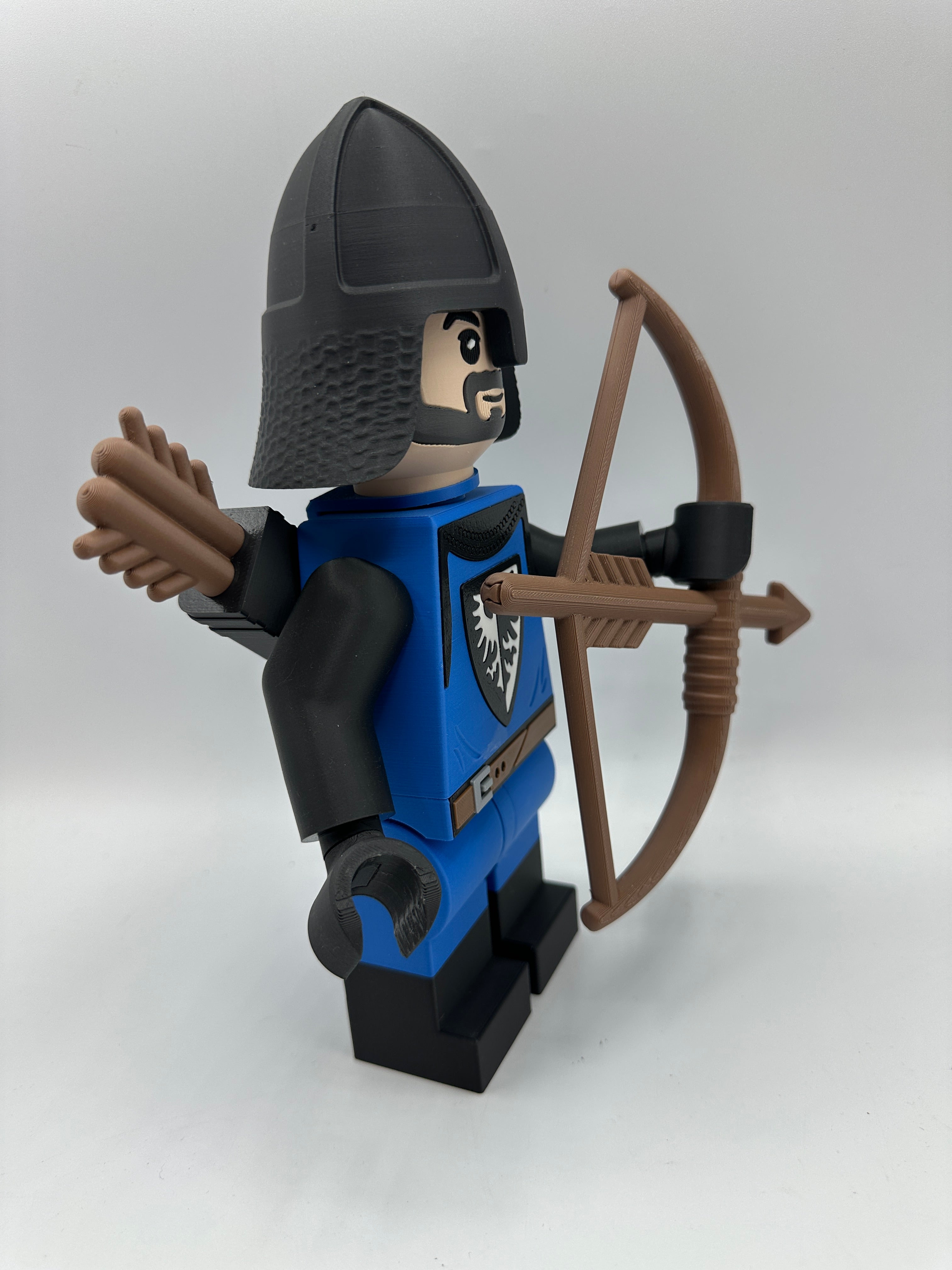 3D Printed Archer Knight Large Scale 8.5"- 9.5" Minifigure