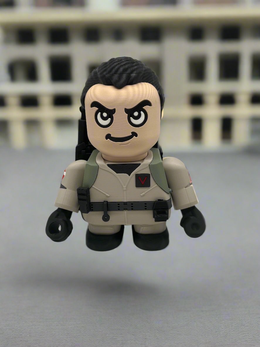LEGO-inspired Ghostbusters Dr. Peter Venkman Medium Scale 6"- 8" Chunk Display Figure Collectible