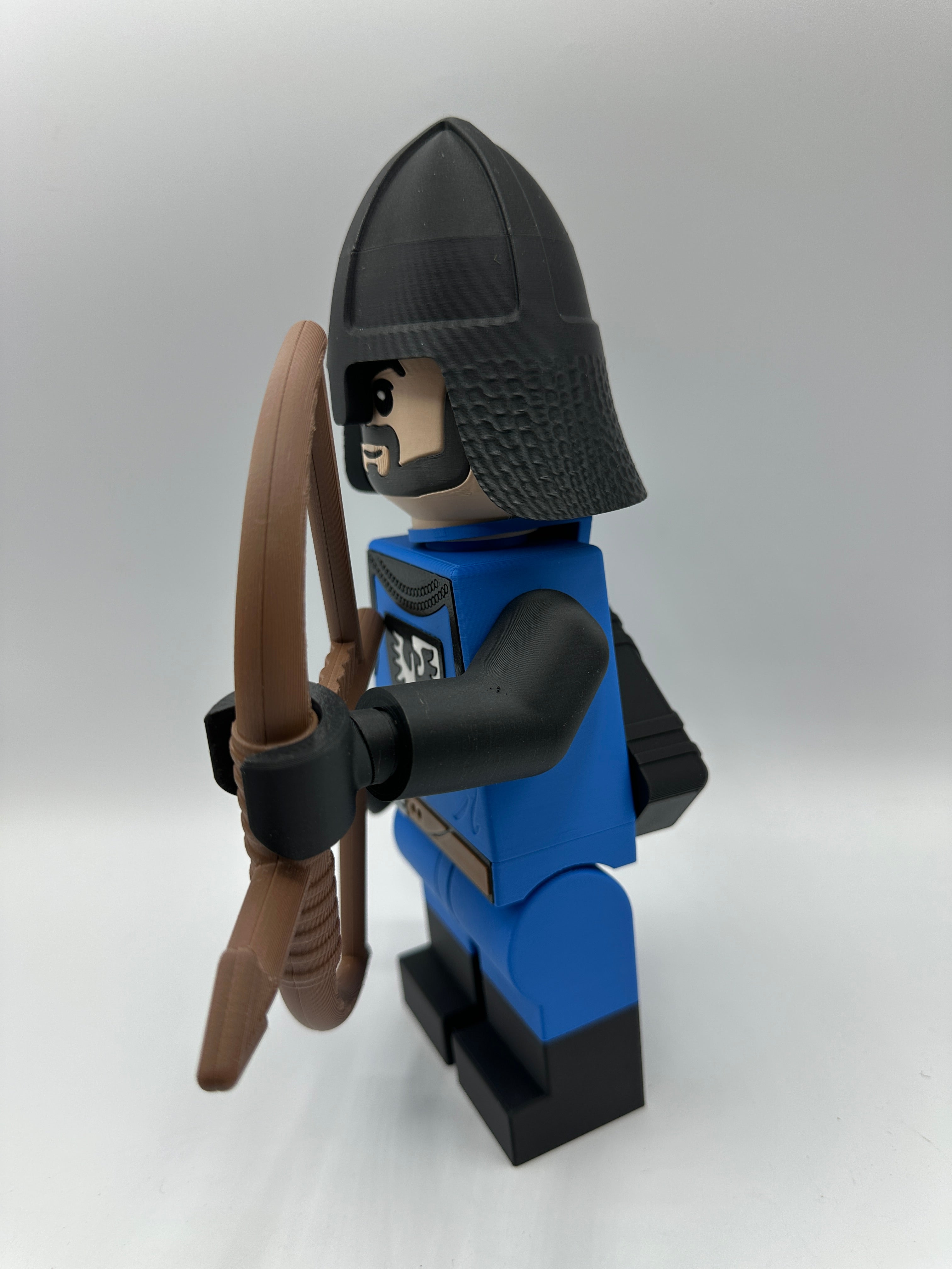 3D Printed Archer Knight Large Scale 8.5"- 9.5" Minifigure