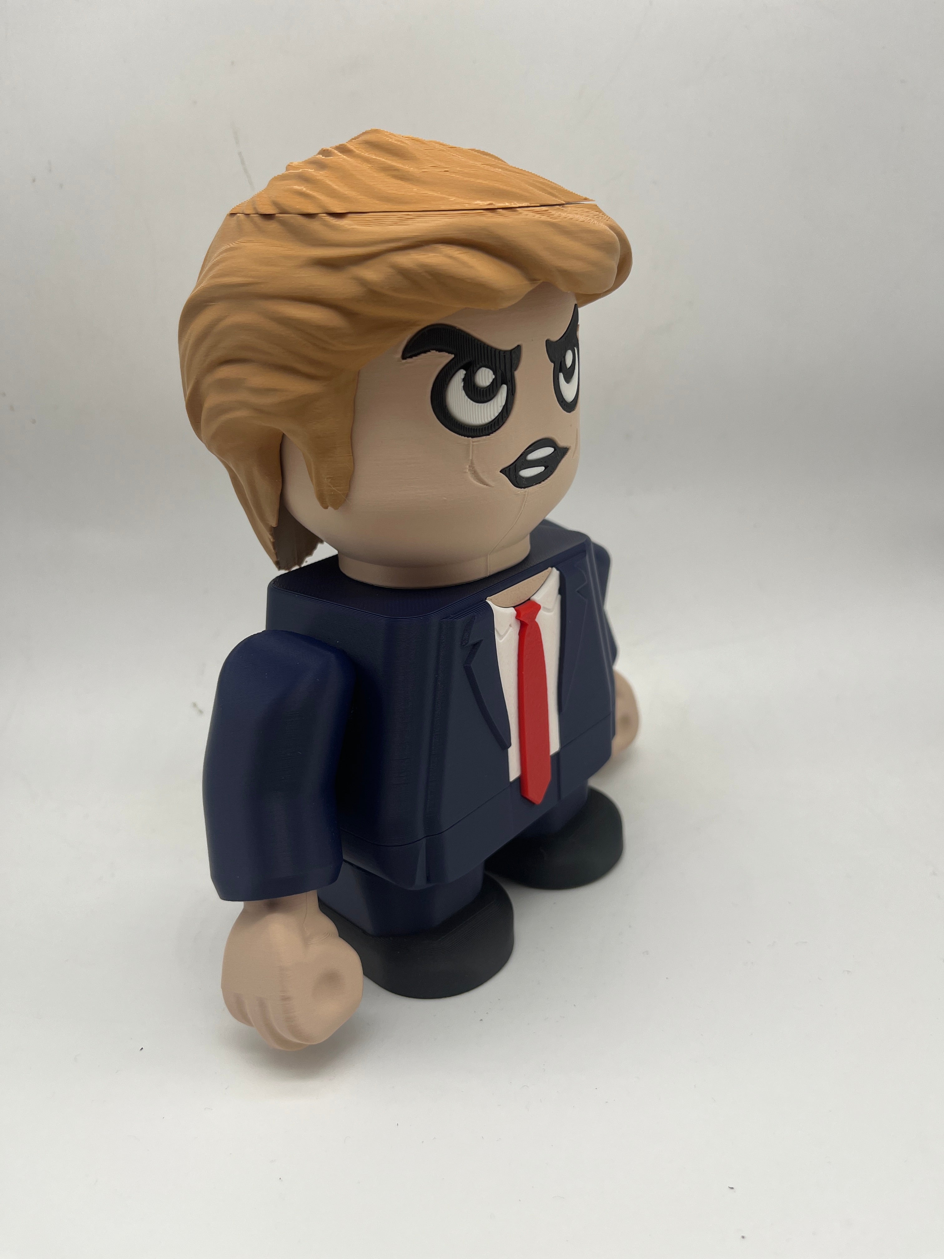 LEGO-inspired Donald Trump Medium Scale 6"- 8" Chunk Display Figure Collectible