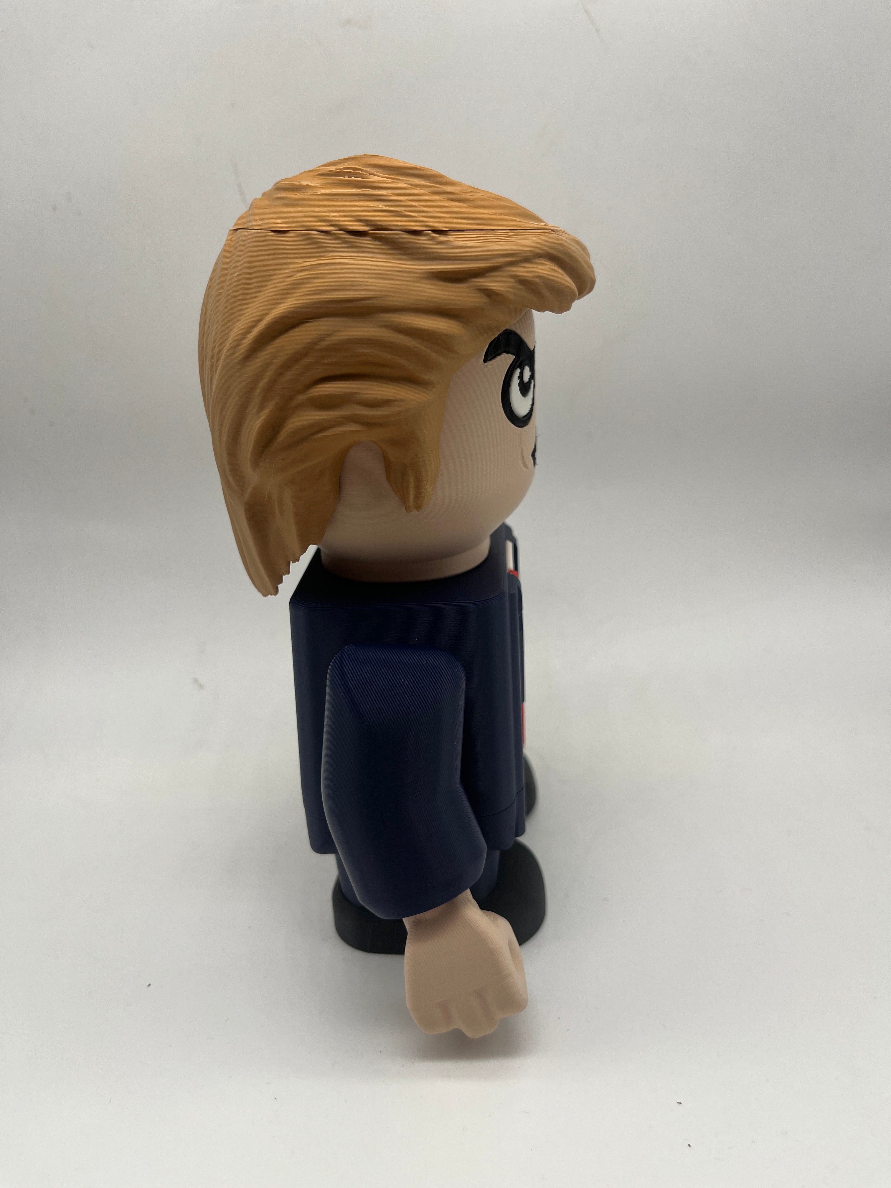LEGO-inspired Donald Trump Medium Scale 6"- 8" Chunk Display Figure Collectible