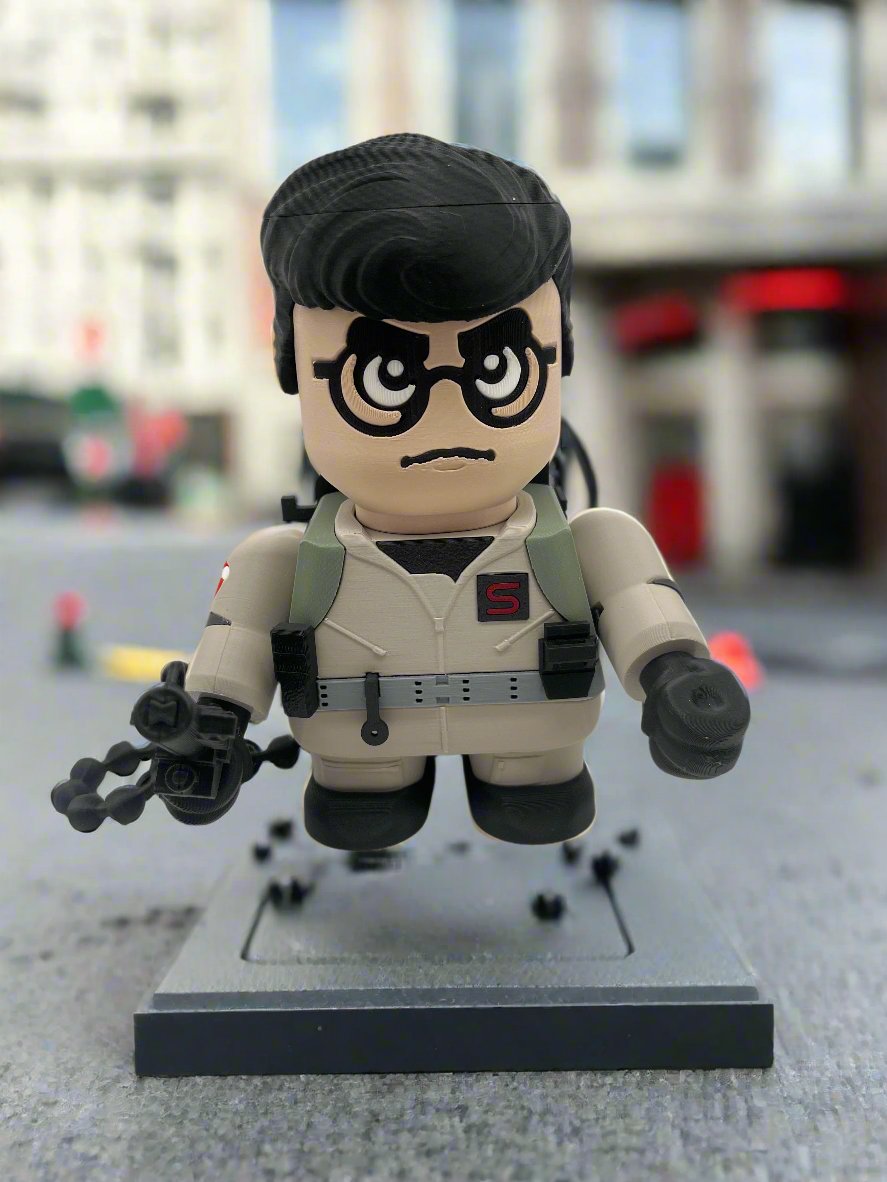 LEGO-inspired Ghostbusters Egon Spengler Medium Scale 6"- 8" Chunk Display Figure Collectible
