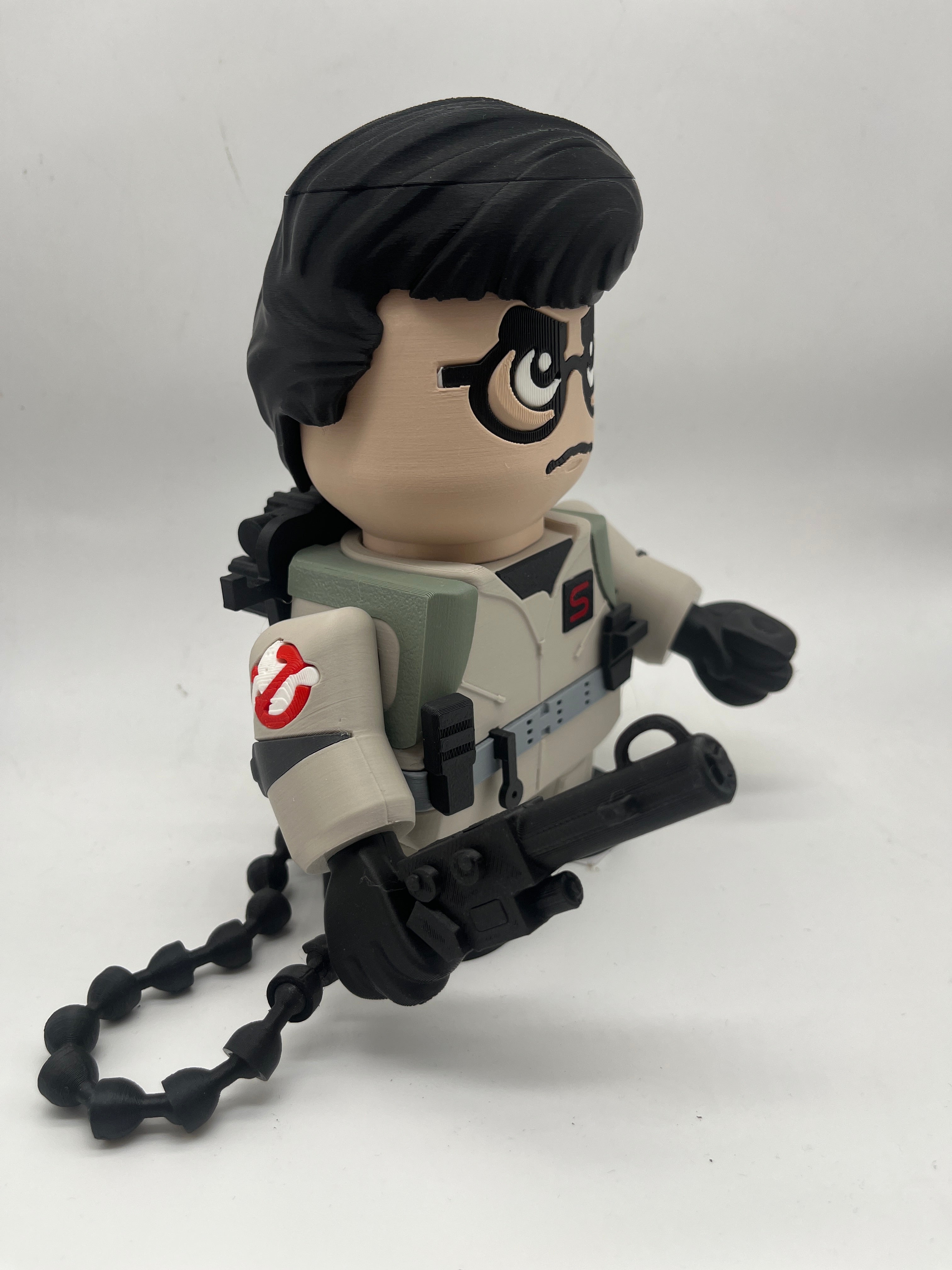 LEGO-inspired Ghostbusters Egon Spengler Medium Scale 6"- 8" Chunk Display Figure Collectible