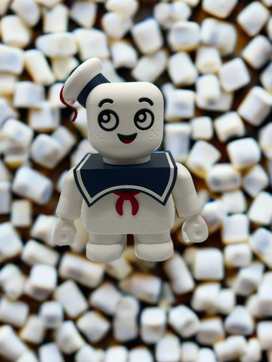 LEGO-inspired Ghostbusters Stay Puft Marshmallow Man Medium Scale 6"- 8" Chunk Display Figure Collectible