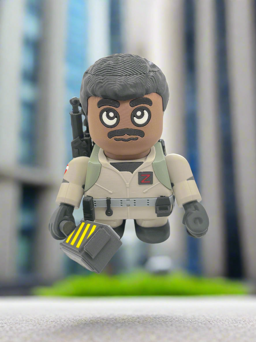 LEGO-inspired Ghostbusters Winston Zeddemore Medium Scale 6"- 8" Chunk Display Figure Collectible