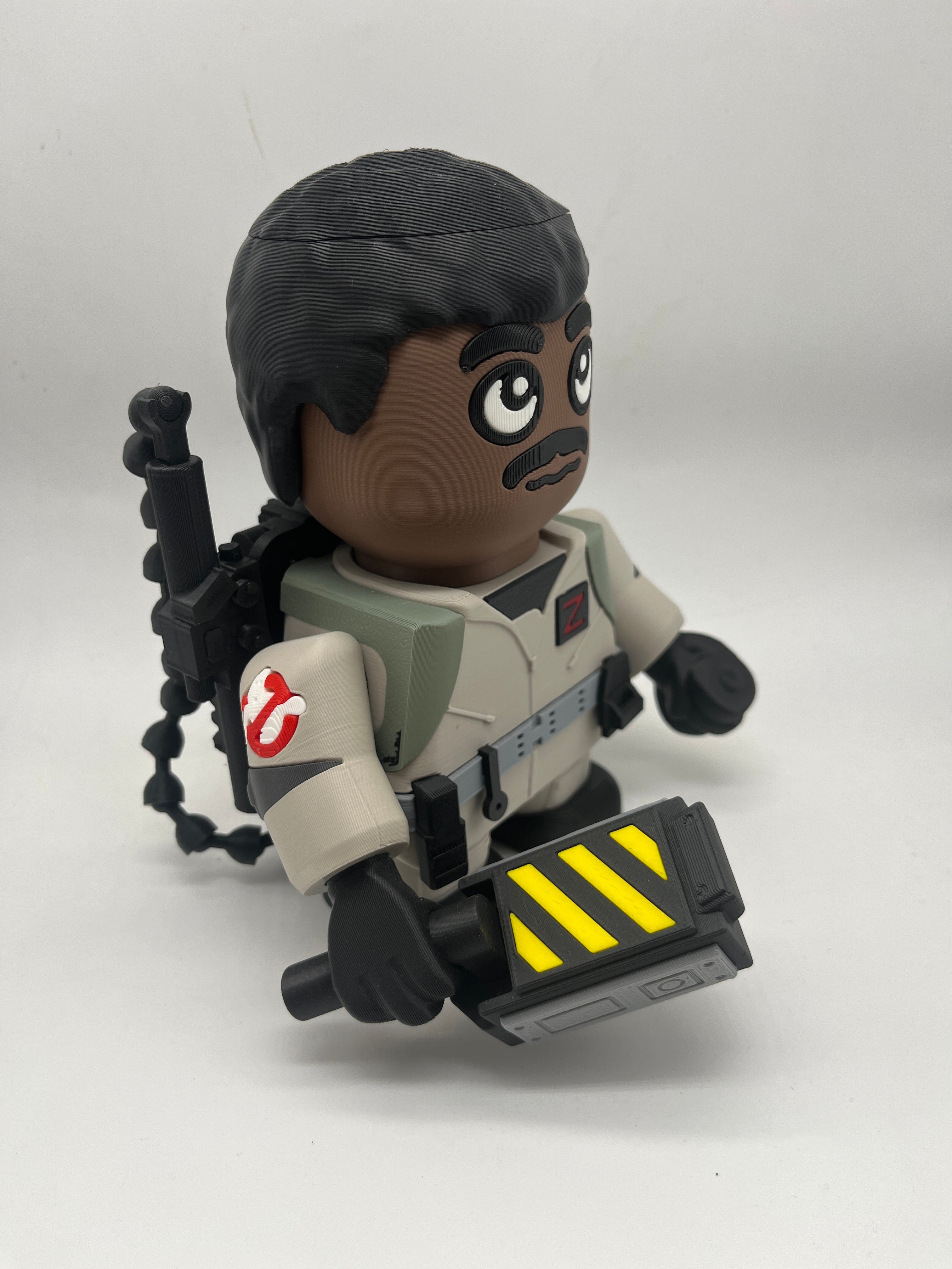 LEGO-inspired Ghostbusters Winston Zeddemore Medium Scale 6"- 8" Chunk Display Figure Collectible