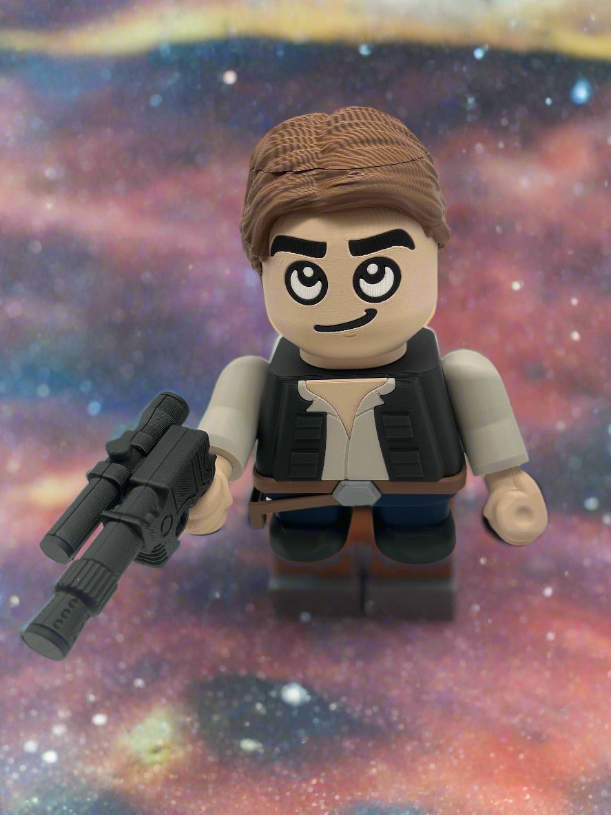 LEGO-inspired Star Wars Han Solo Medium Scale 6"- 8" Chunk Display Figure Collectible