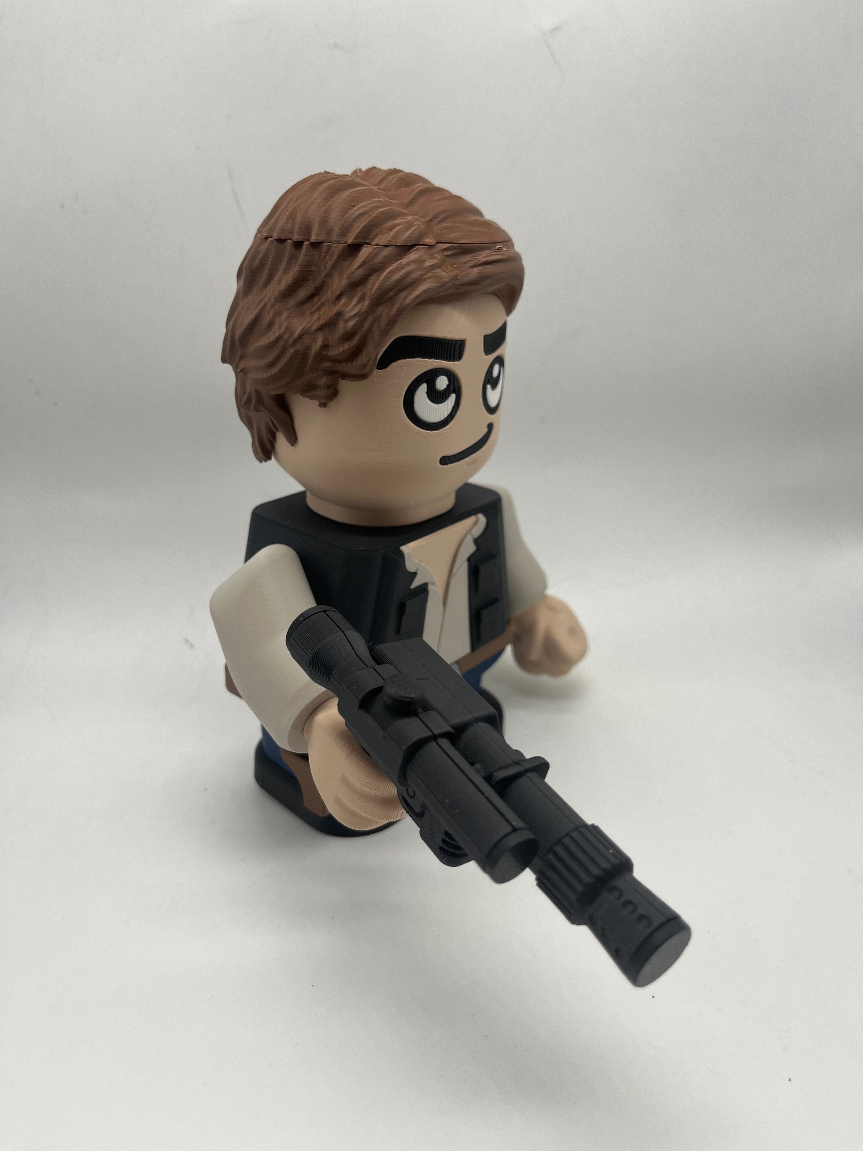 LEGO-inspired Star Wars Han Solo Medium Scale 6"- 8" Chunk Display Figure Collectible