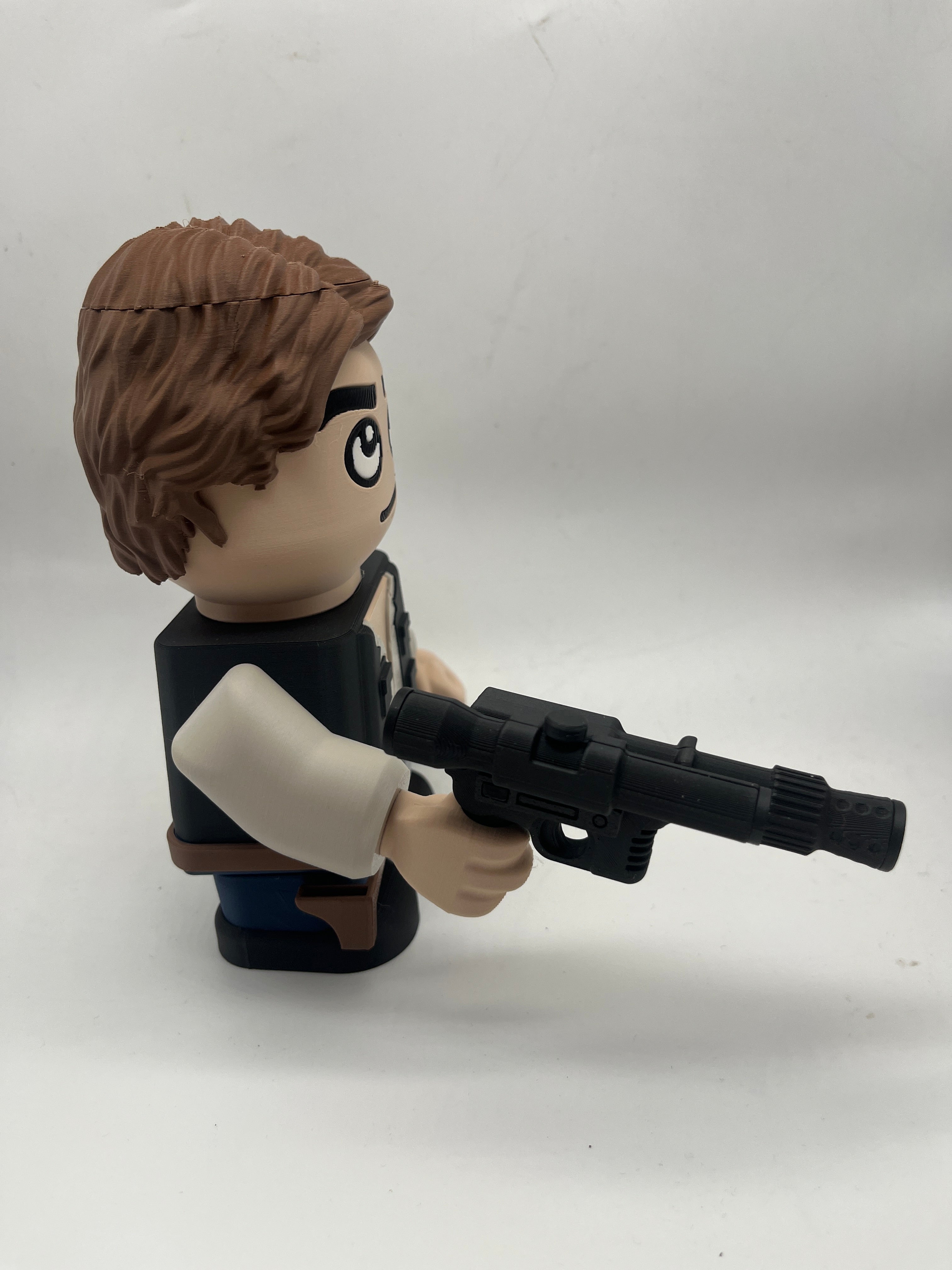 LEGO-inspired Star Wars Han Solo Medium Scale 6"- 8" Chunk Display Figure Collectible