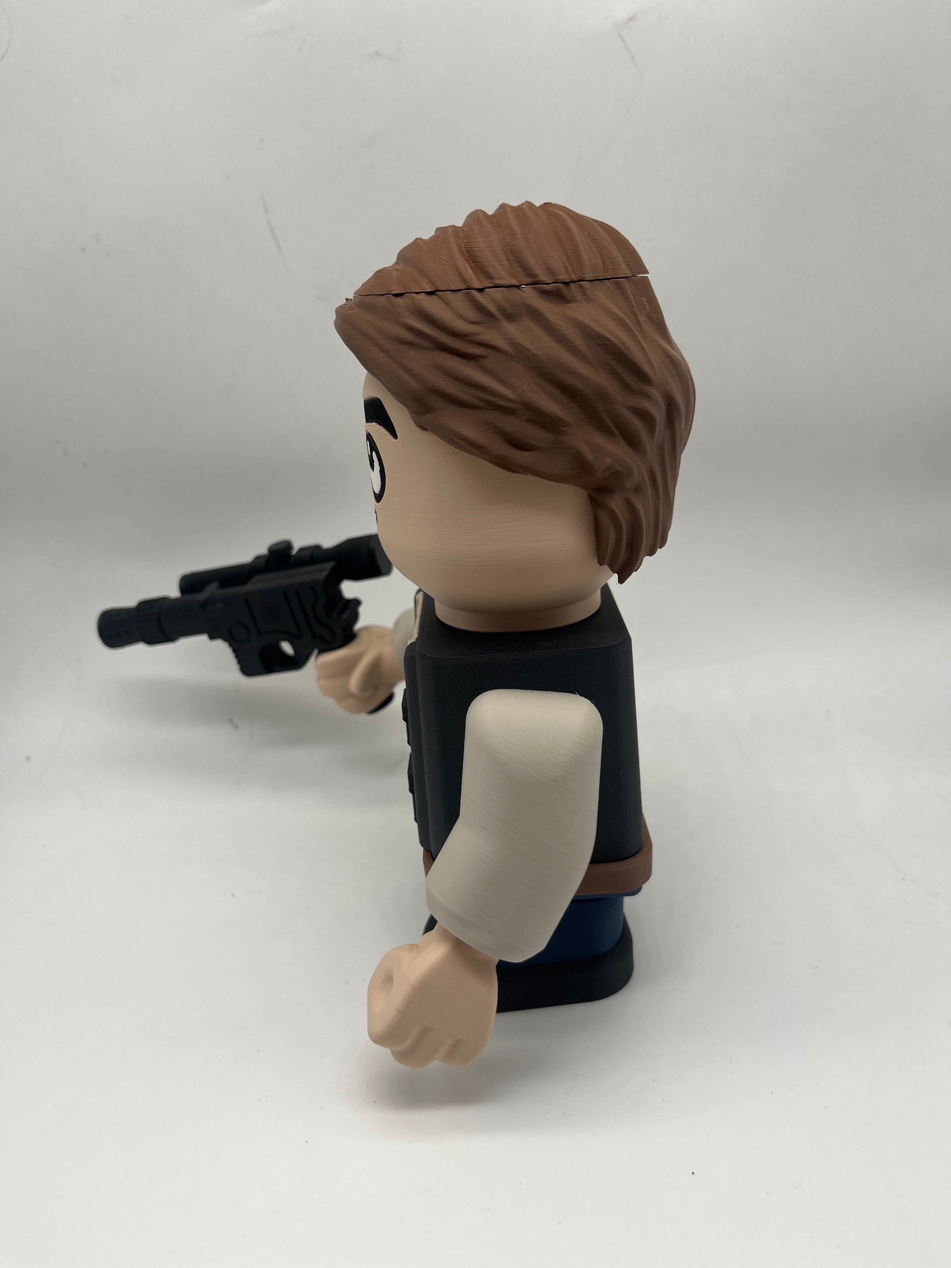 LEGO-inspired Star Wars Han Solo Medium Scale 6"- 8" Chunk Display Figure Collectible