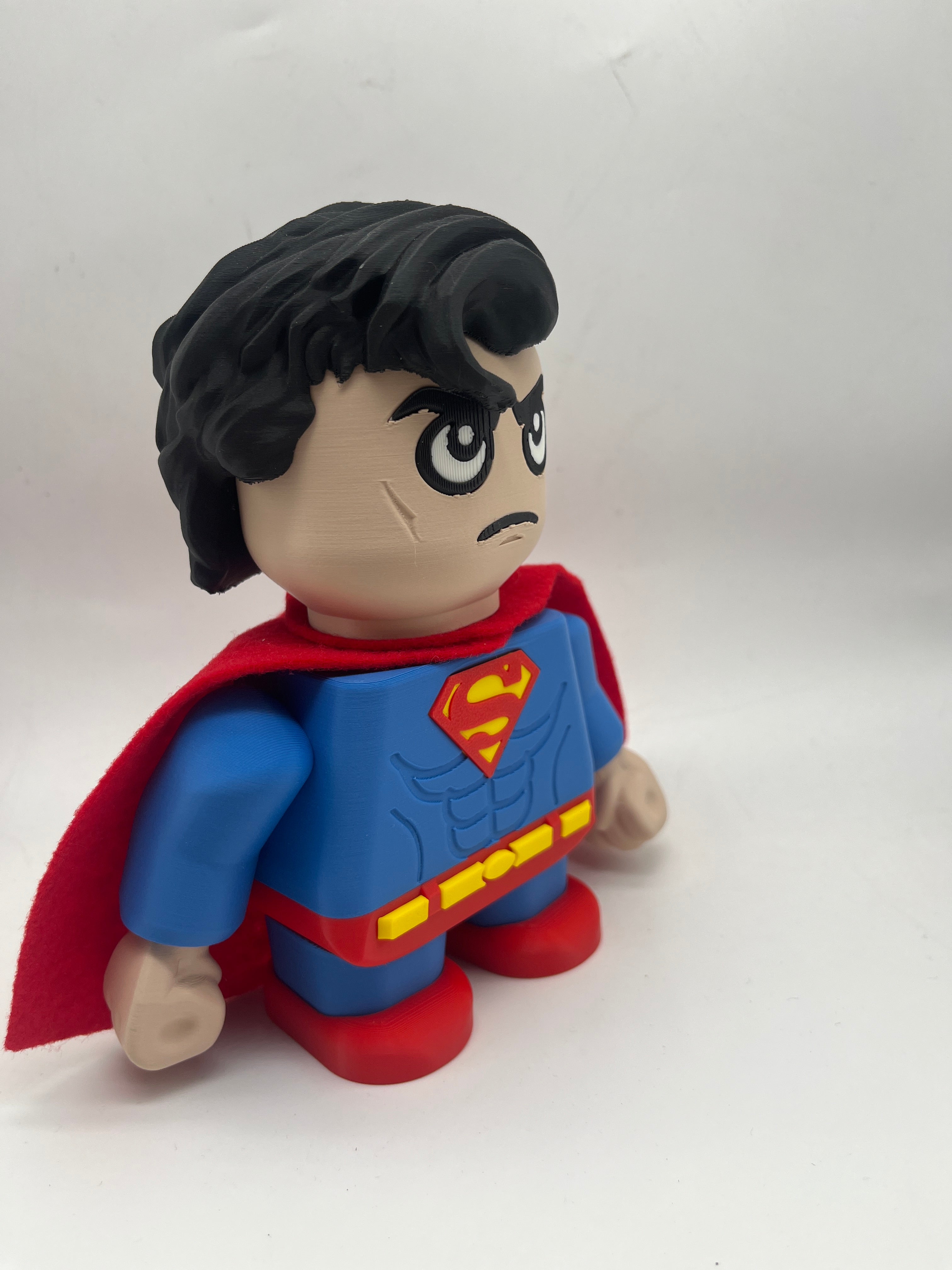 LEGO-inspired DC Superman Medium Scale 6"- 8" Chunk Display Figure Collectible